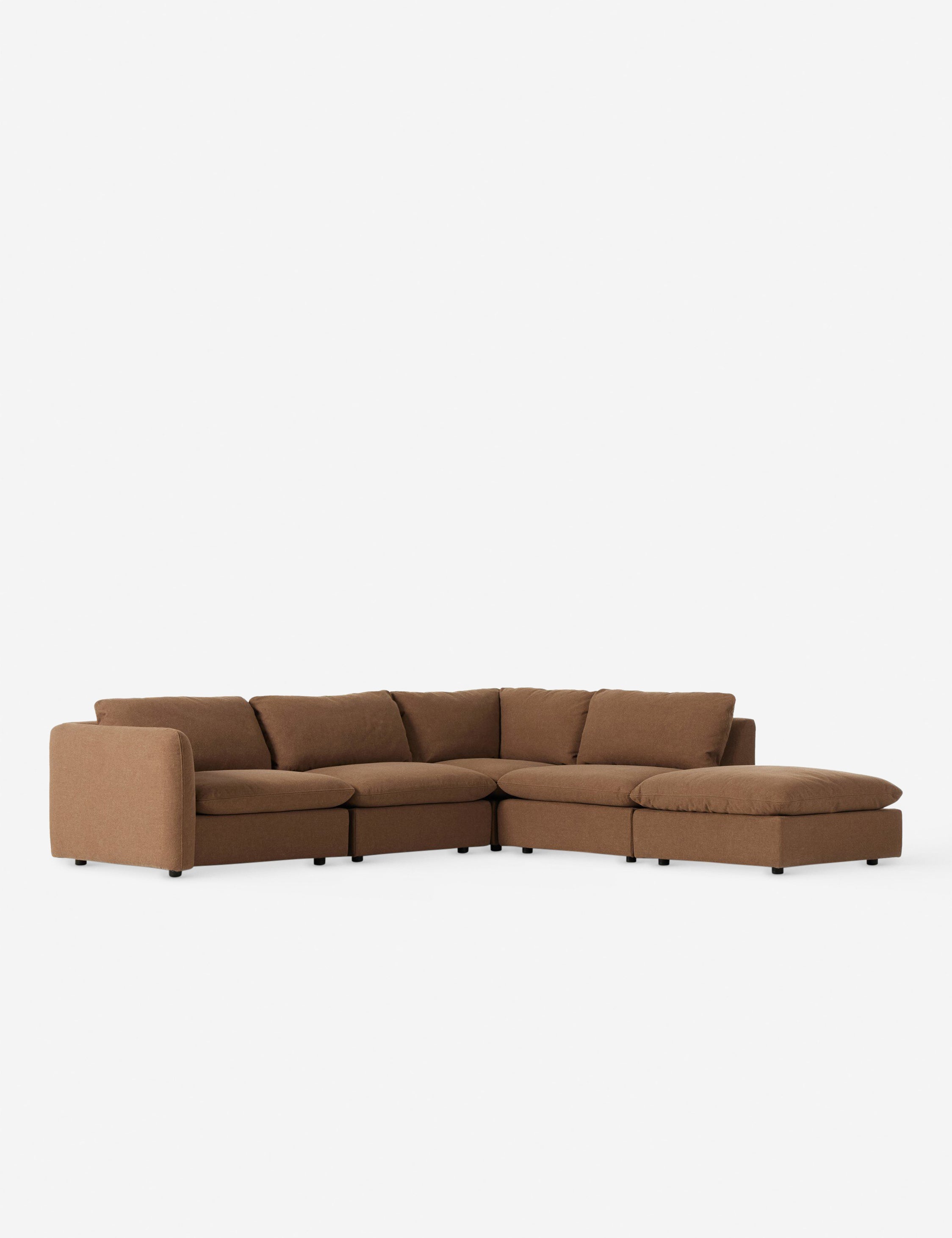 Lulu and Georgia - Verbena 4-Piece Sectional Sofa With Ottoman