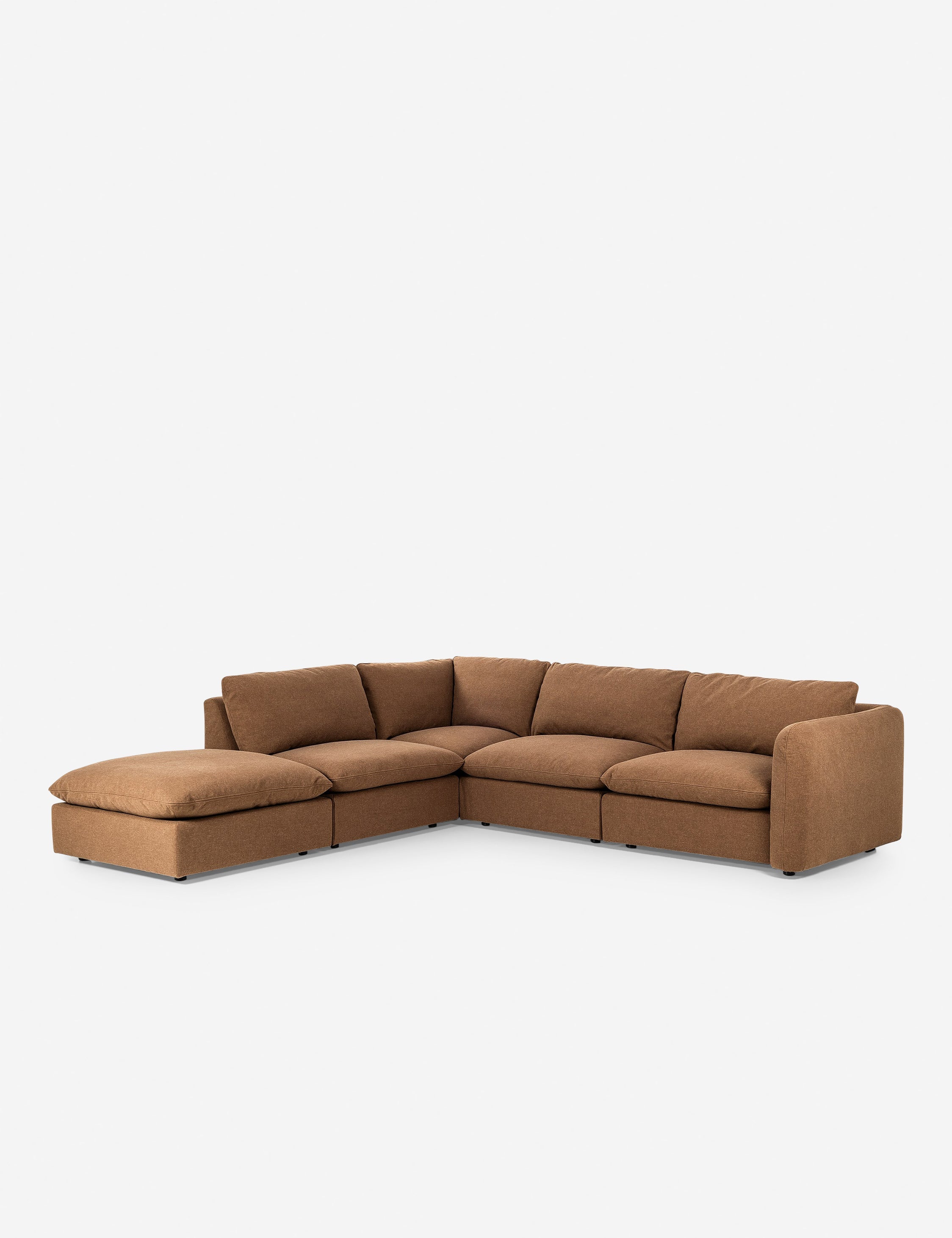 Lulu and Georgia - Verbena 4-Piece Sectional Sofa With Ottoman