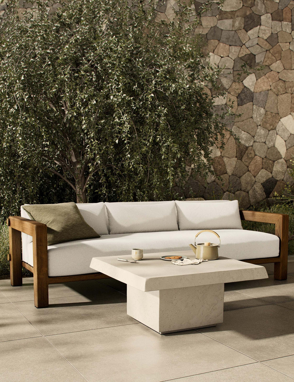 Lulu and Georgia - Avila Indoor / Outdoor Square Coffee Table by Amber Lewis x Four Hands