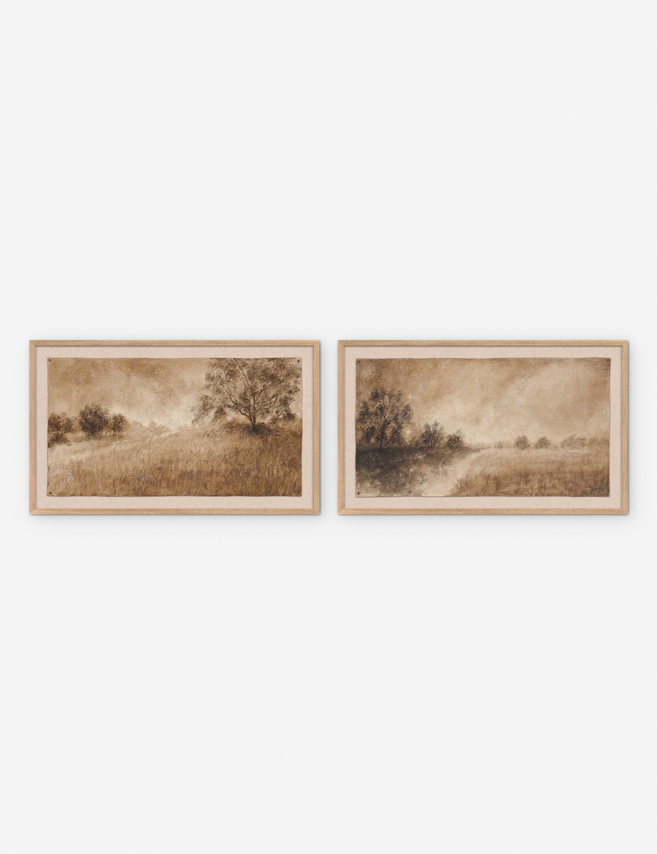 Lulu and Georgia - Hillside Haze IV + Hillside Haze II Diptych Wall Art (Set of 2) by Aileen Fitzgerald