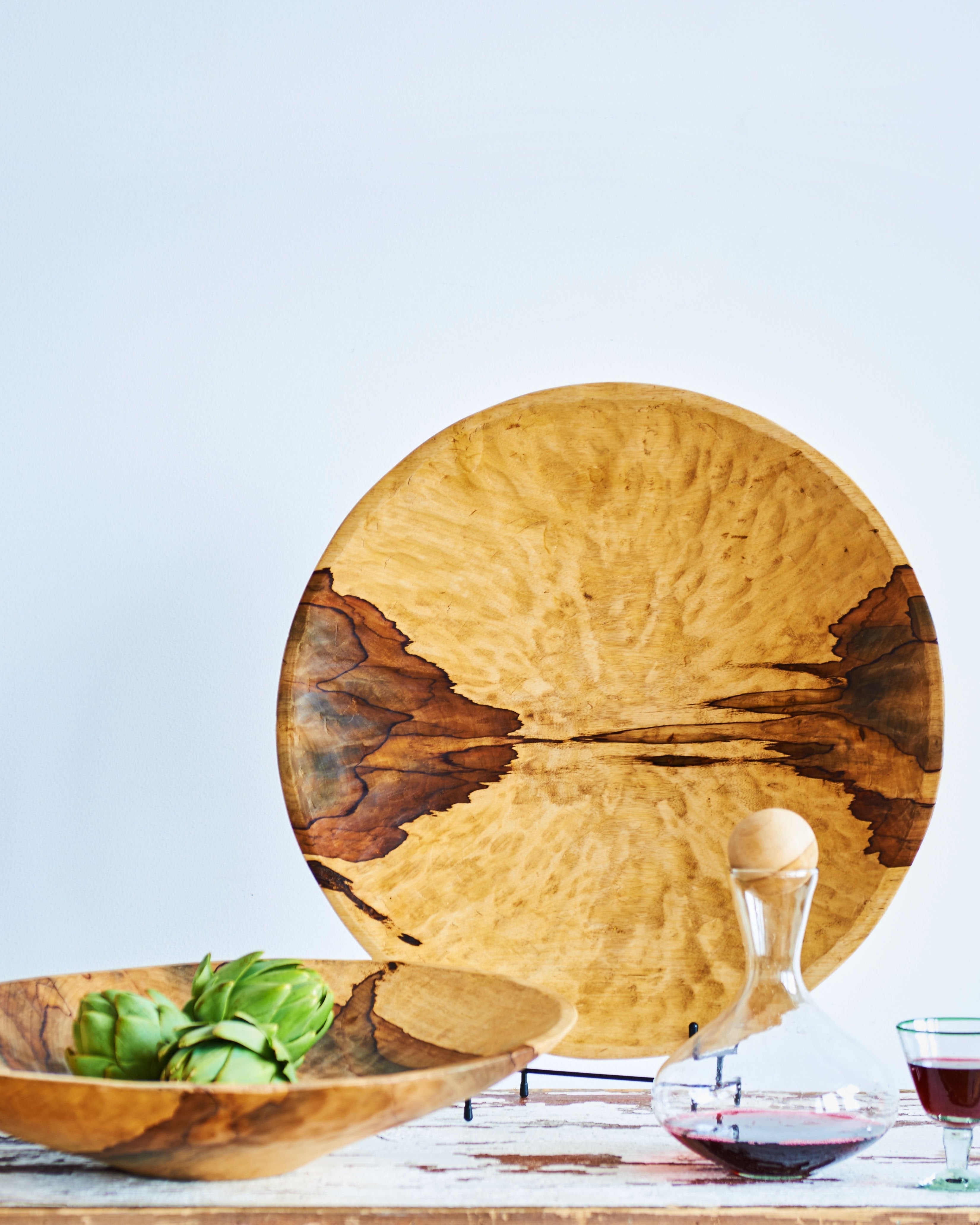 Terra Klay - XXL 24 inch Shallow Wood Bowl