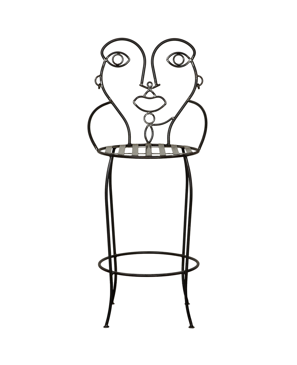 Olive Ateliers - Metal Face Bar Stool - Hers