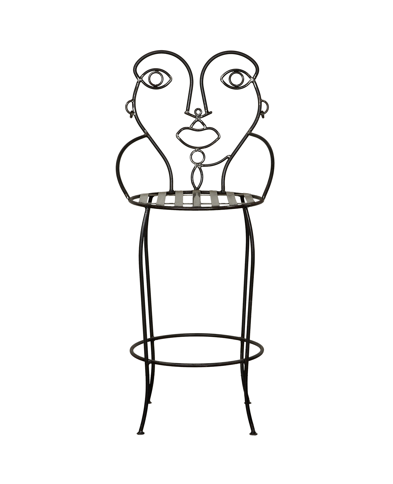 Olive Ateliers - Metal Face Bar Stool - Hers