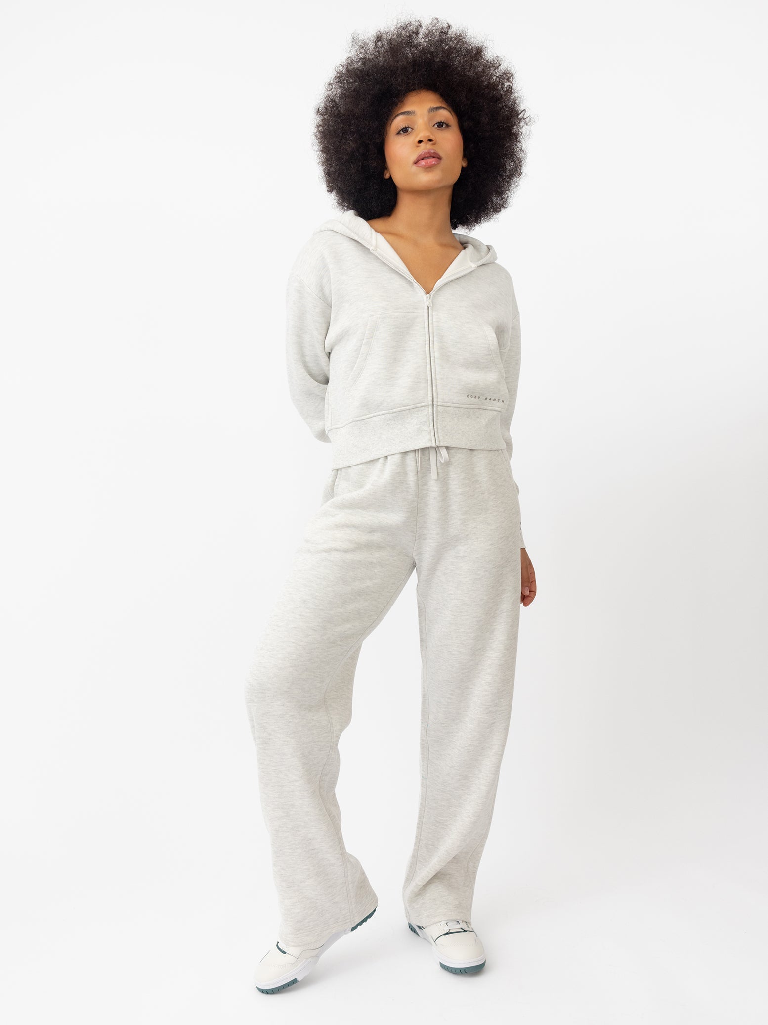 Cozy Earth - Women's CityScape Cropped Full Zip - Last Chance