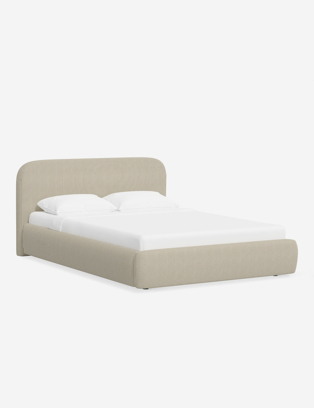 Lulu and Georgia - Open Box: Nabiha Platform Bed, Tan Stripe Queen