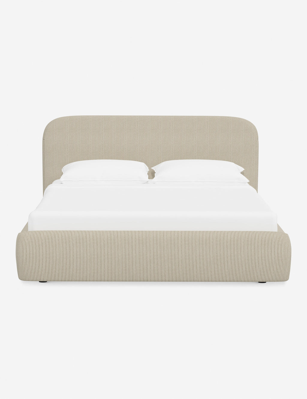 Lulu and Georgia - Open Box: Nabiha Platform Bed, Tan Stripe Queen