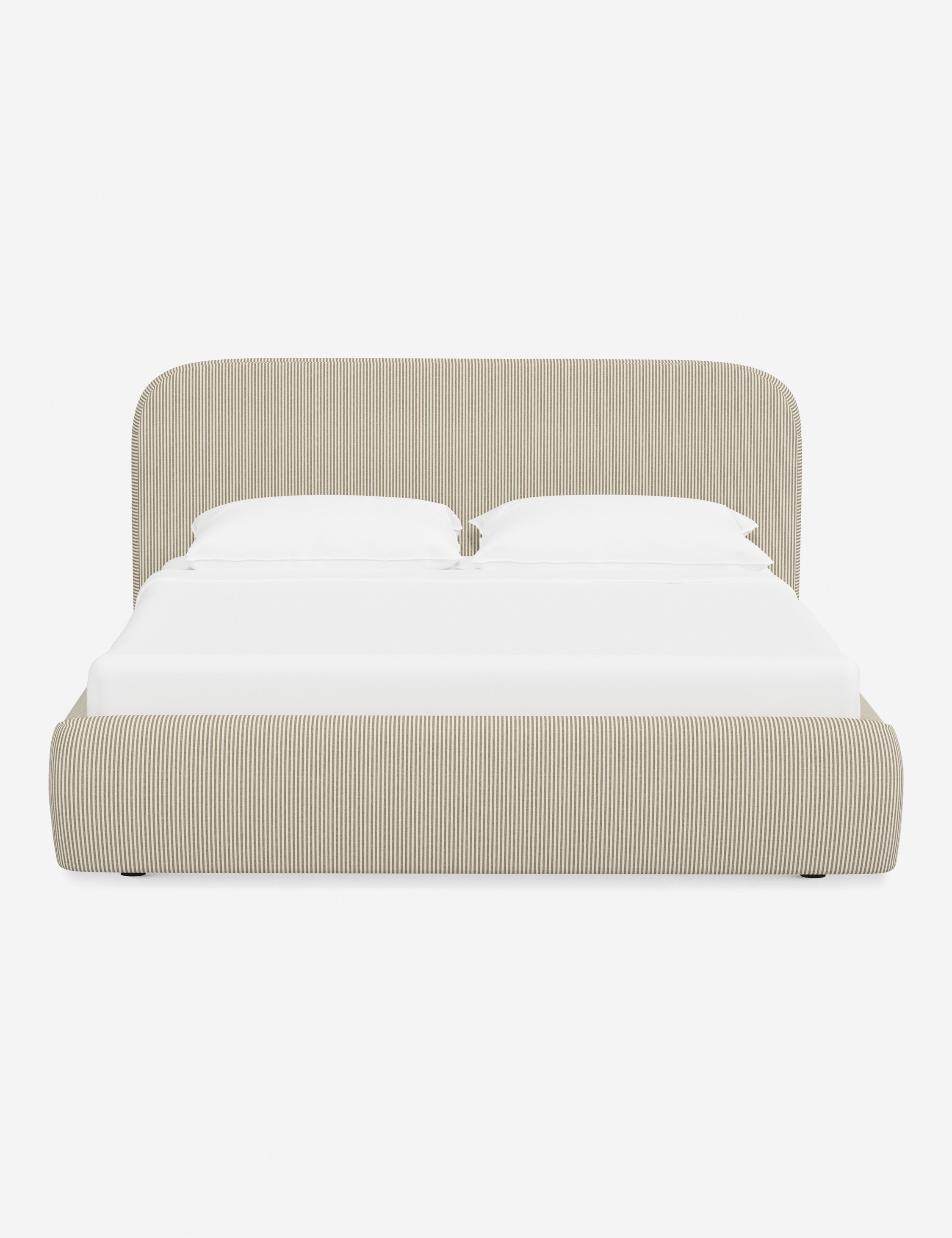 Lulu and Georgia - Open Box: Nabiha Platform Bed, Tan Stripe Queen
