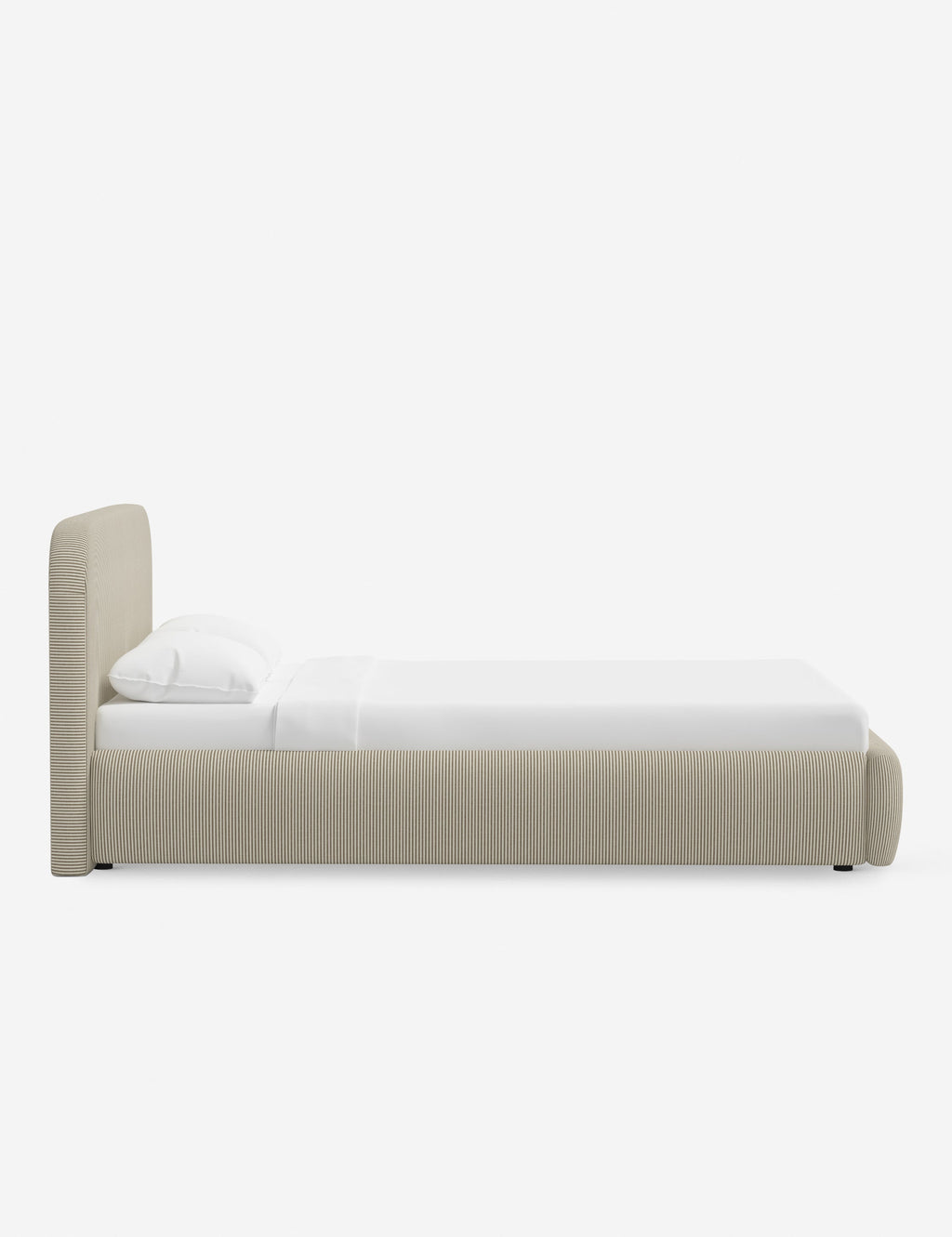 Lulu and Georgia - Open Box: Nabiha Platform Bed, Tan Stripe Queen