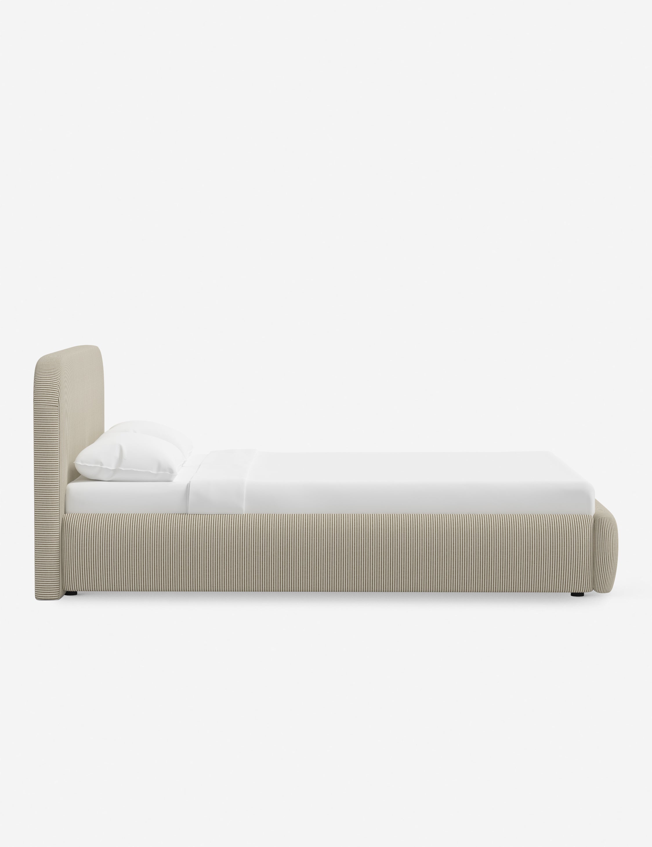 Lulu and Georgia - Open Box: Nabiha Platform Bed, Tan Stripe Queen