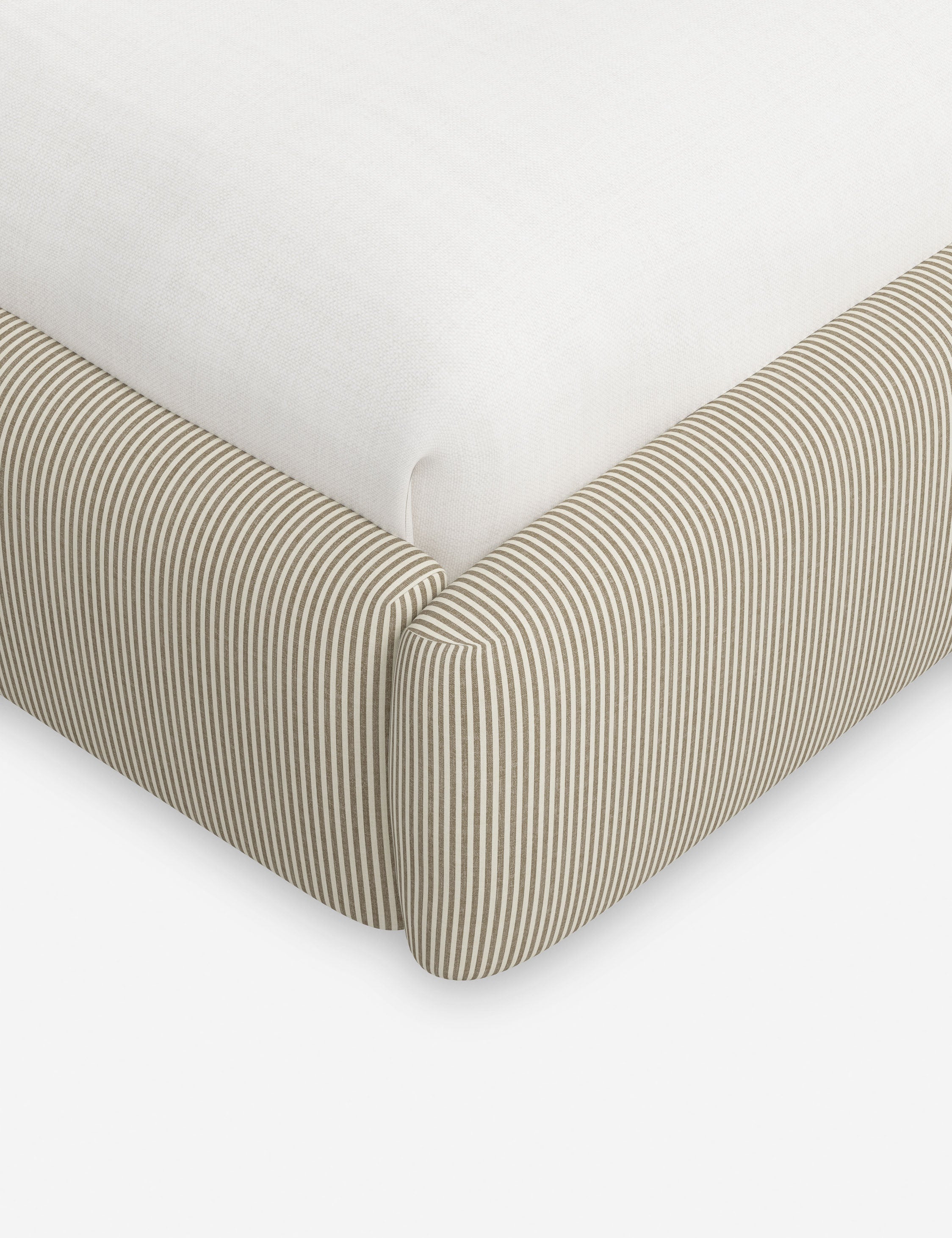 Lulu and Georgia - Open Box: Nabiha Platform Bed, Tan Stripe Queen