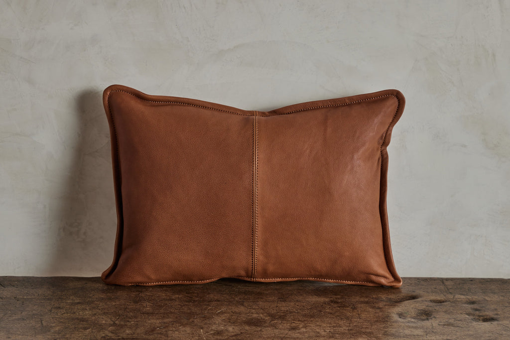 Nicky Kehoe - Tan Leather Pillow