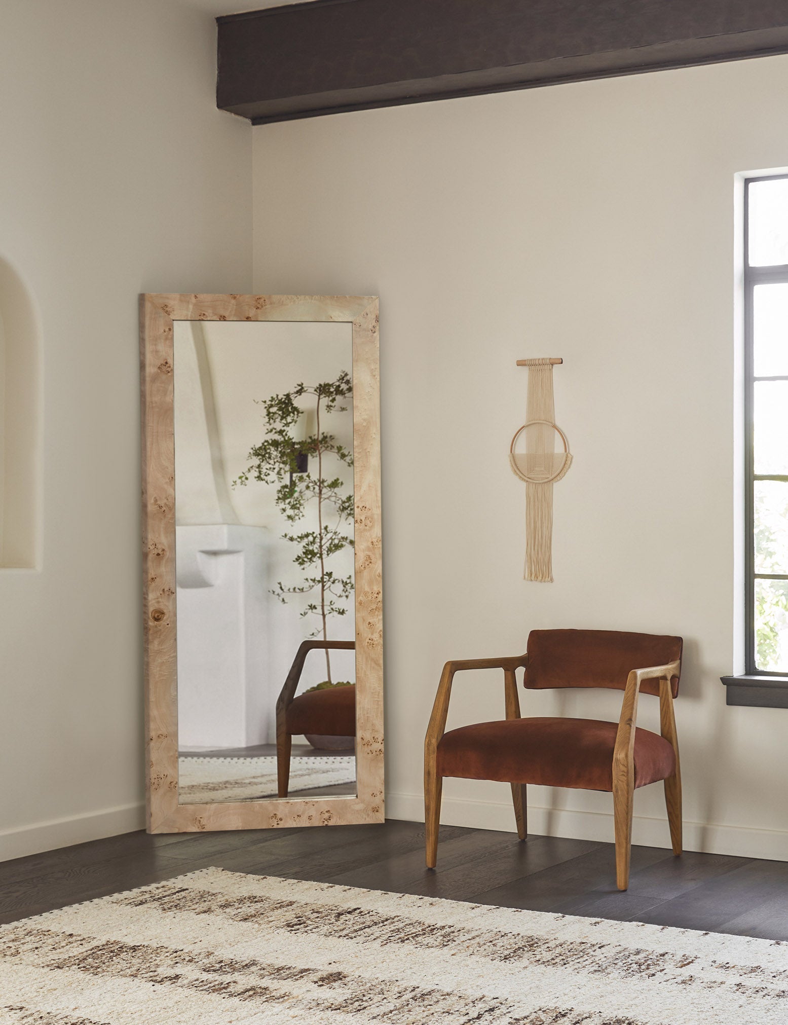 Lulu and Georgia - Bree Burl Wood Floor Mirror