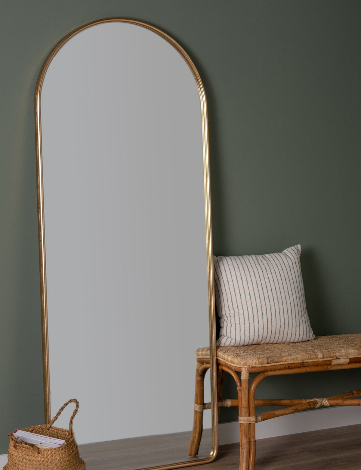 Lulu and Georgia - Open Box: Shashenka Floor Mirror, Gold