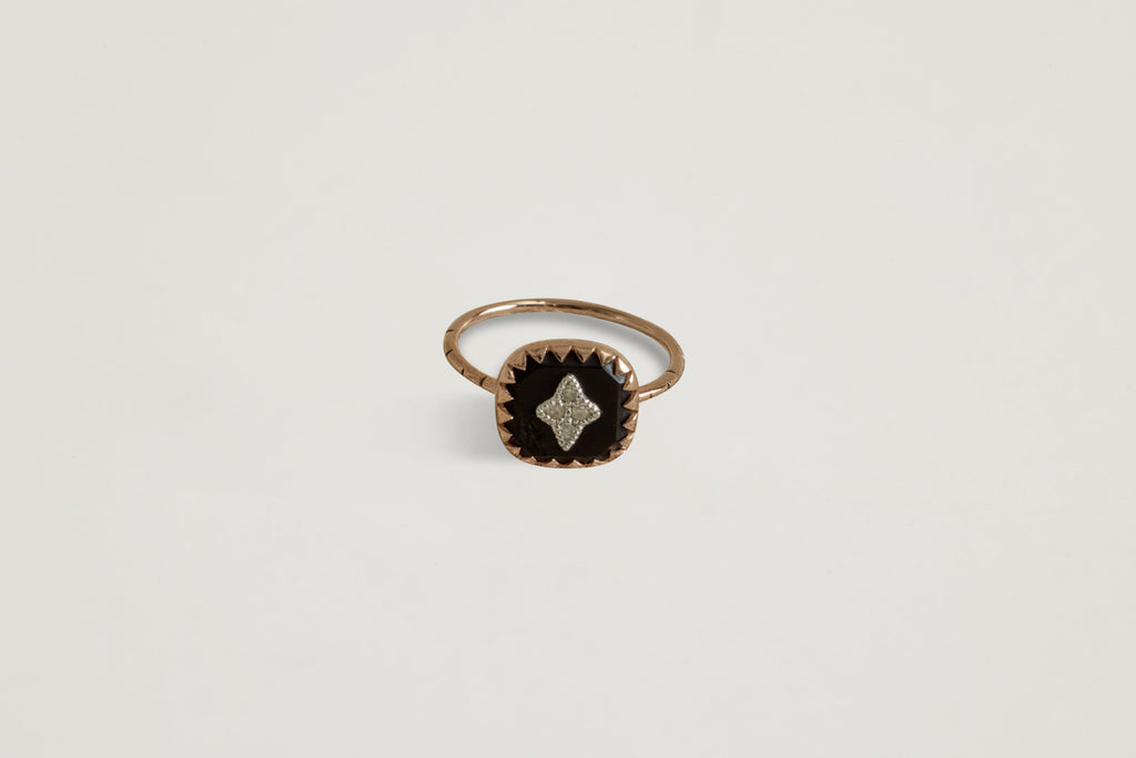 Nicky Kehoe - Pierrot Ring, Noir (Size 52)