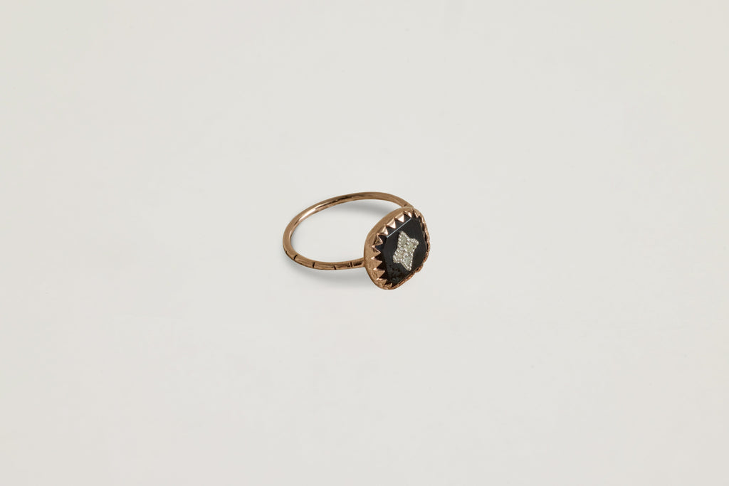 Nicky Kehoe - Pierrot Ring, Noir (Size 52)