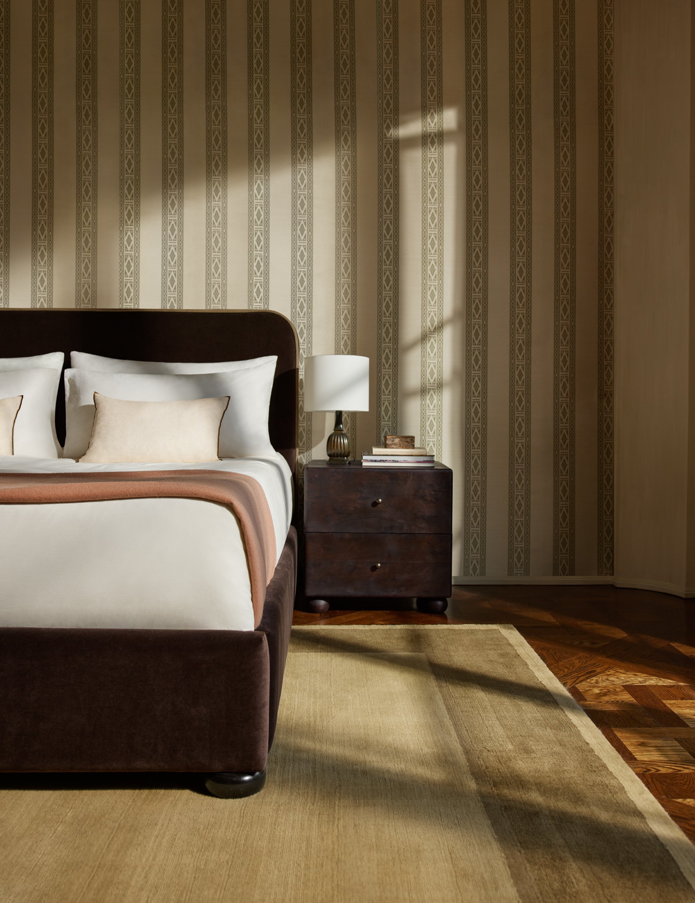 Lulu and Georgia - Deller Hand - Loomed Wool Rug Swatch by Jake Arnold, Olive