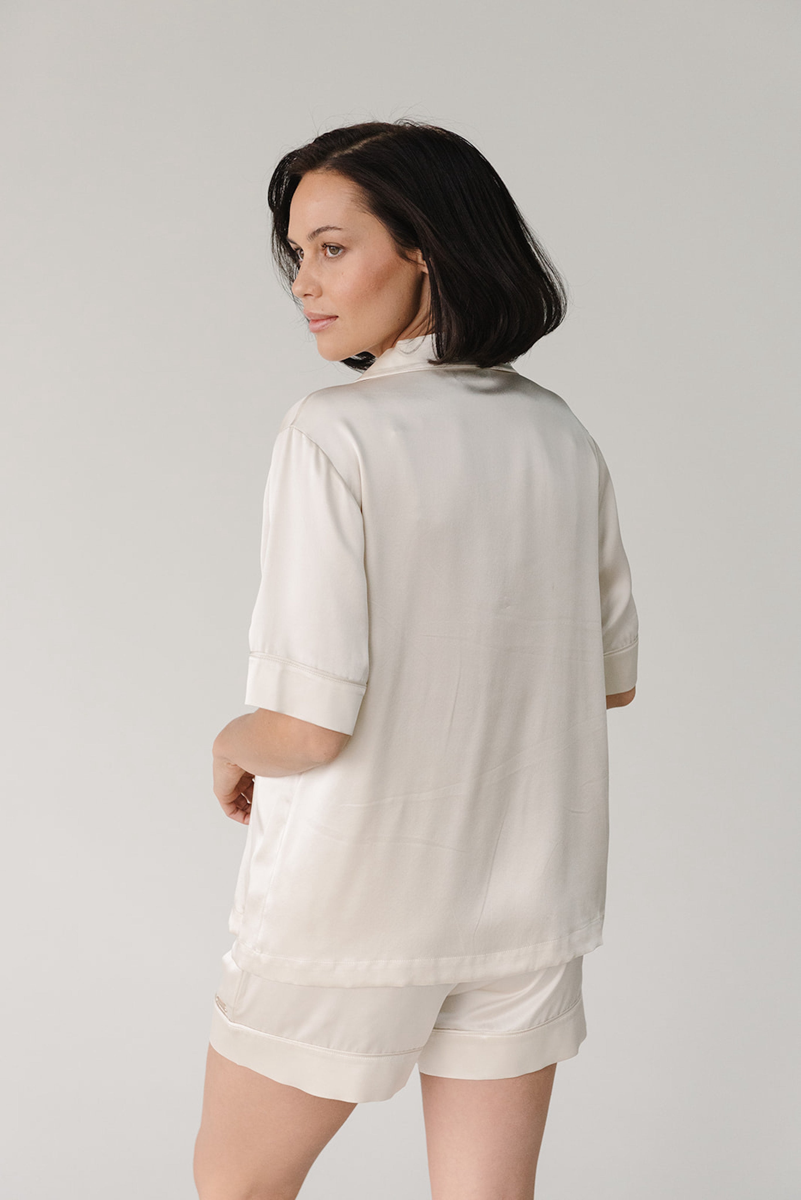 Cozy Earth - Serenity Silk Classic Short Sleeve Pajama Top - Last Chance