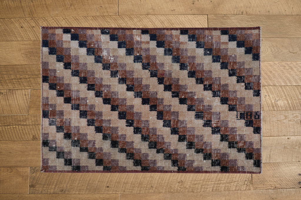 Nicky Kehoe - Geometric Stripe Throw Rug 1'6 x 2'3
