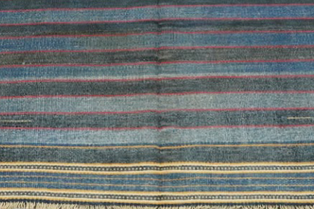 Nicky Kehoe - Blue Stripe Dhurrie Runner 3'6 X 6’