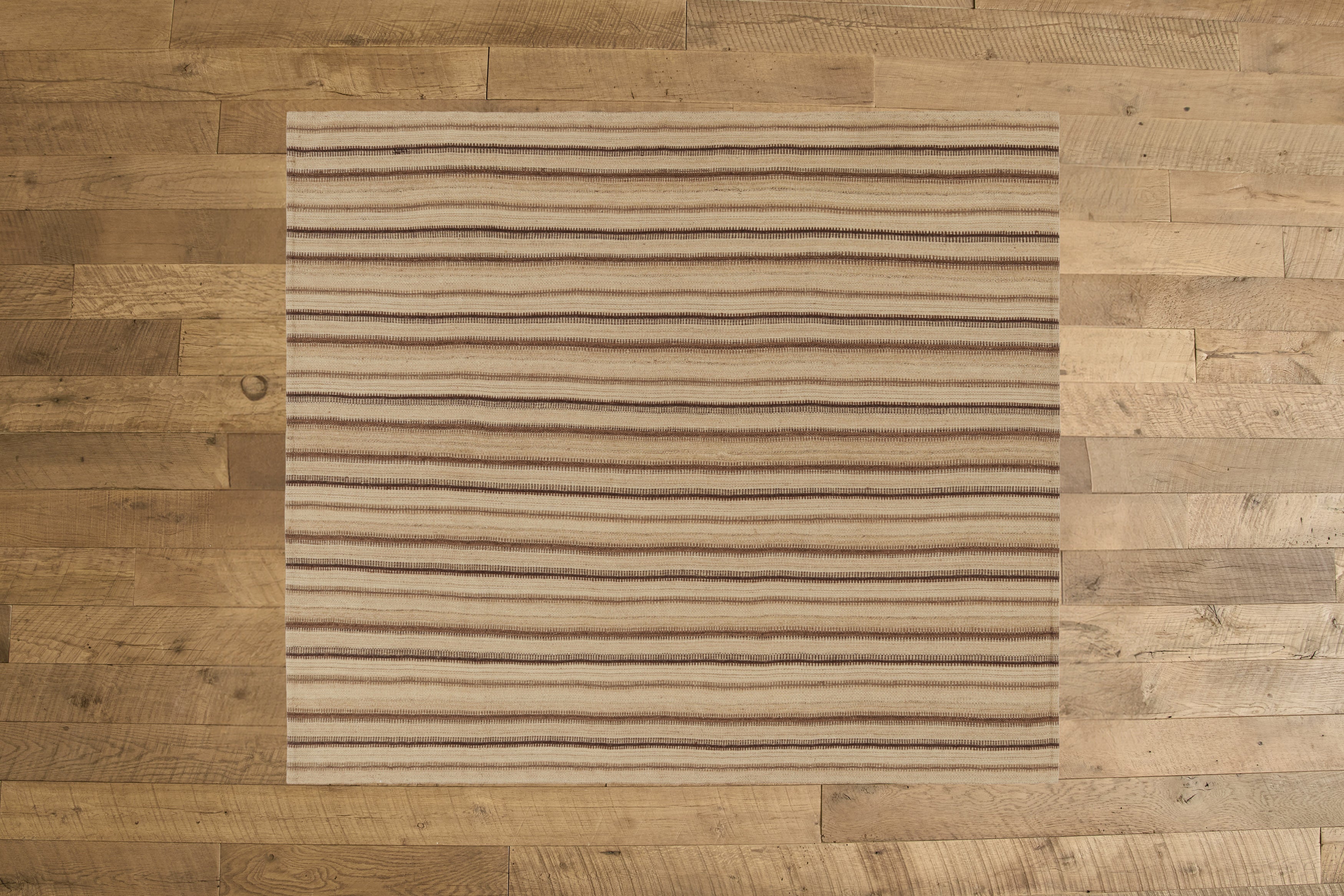 Nicky Kehoe - Brown Stripe Bidjari Rug 6'6 X 7'6