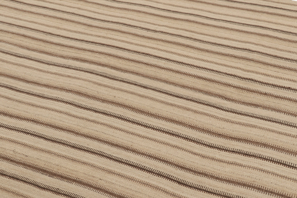 Nicky Kehoe - Brown Stripe Bidjari Rug 6'6 X 7'6