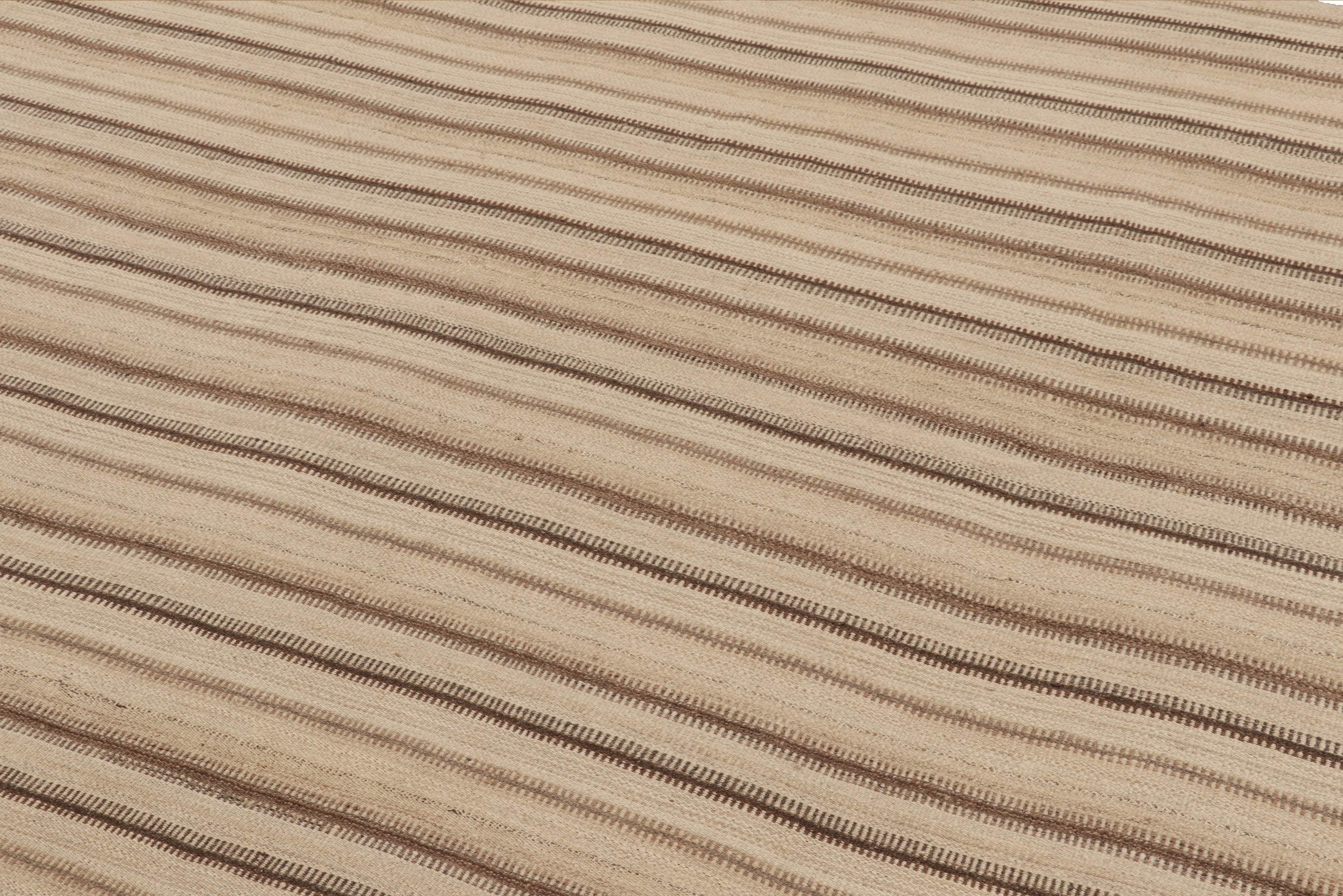 Nicky Kehoe - Brown Stripe Bidjari Rug 6'6 X 7'6