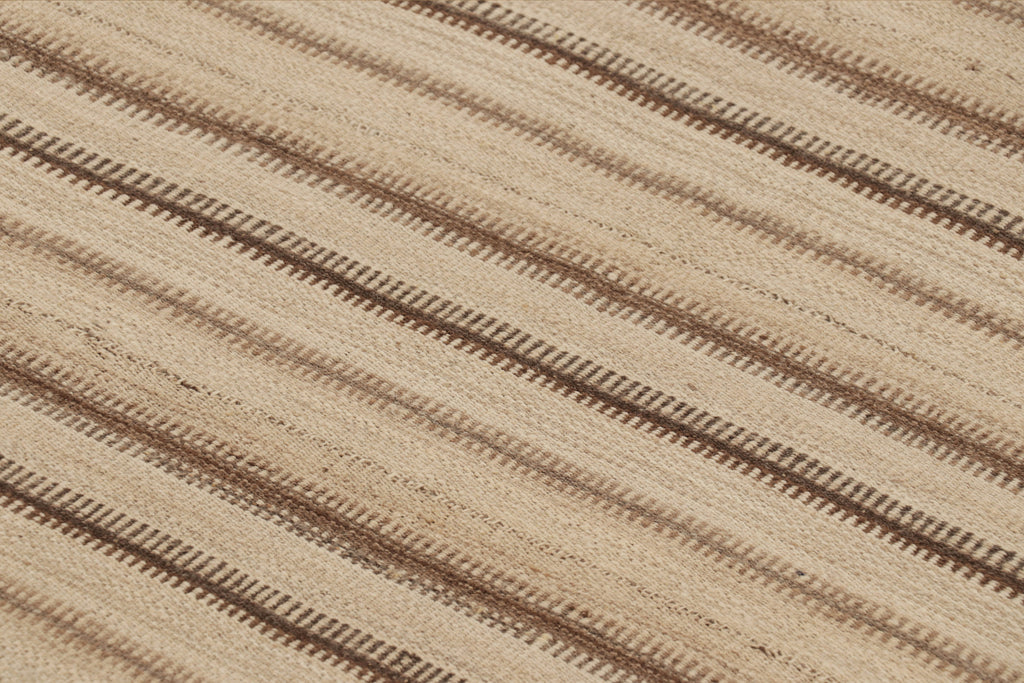 Nicky Kehoe - Brown Stripe Bidjari Rug 6'6 X 7'6