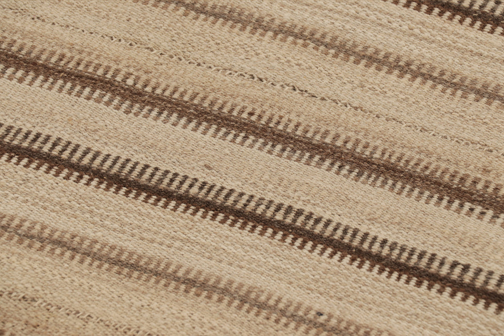 Nicky Kehoe - Brown Stripe Bidjari Rug 6'6 X 7'6