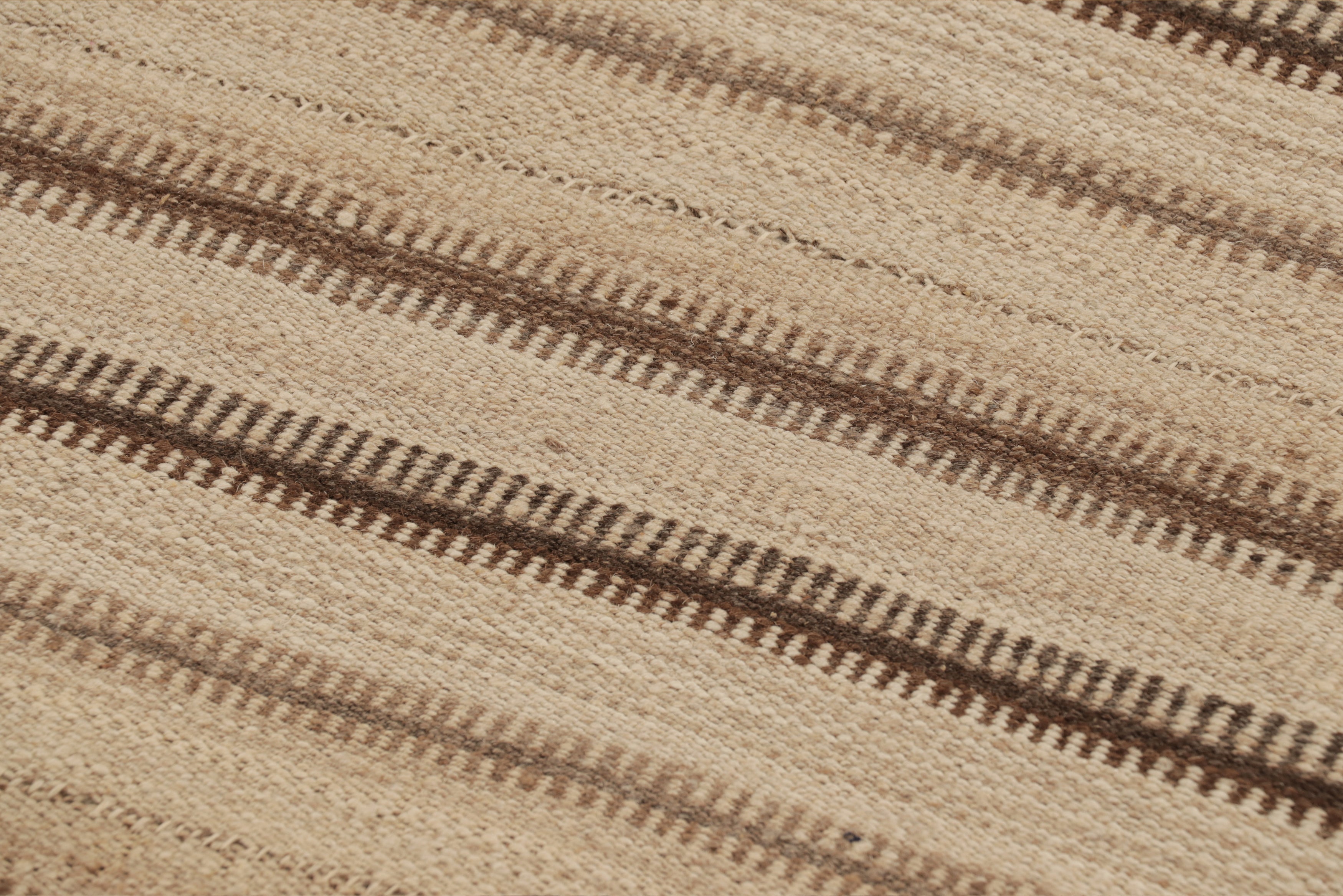 Nicky Kehoe - Brown Stripe Bidjari Rug 6'6 X 7'6