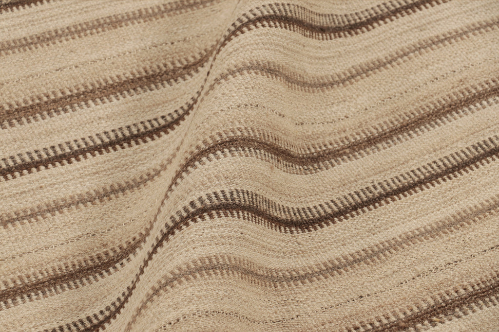 Nicky Kehoe - Brown Stripe Bidjari Rug 6'6 X 7'6