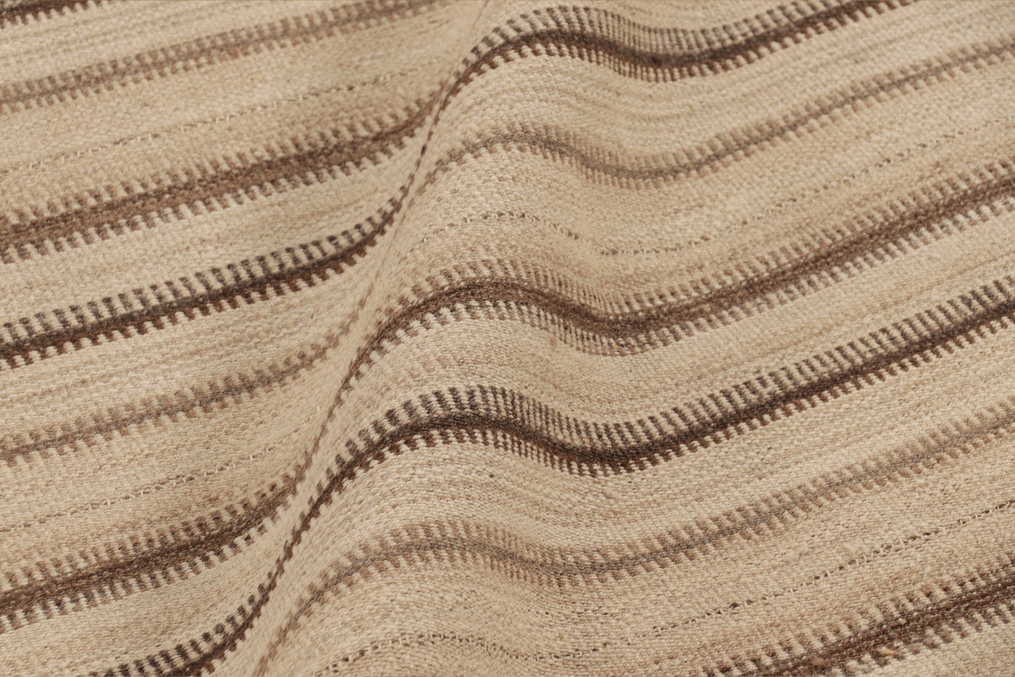 Nicky Kehoe - Brown Stripe Bidjari Rug 6'6 X 7'6