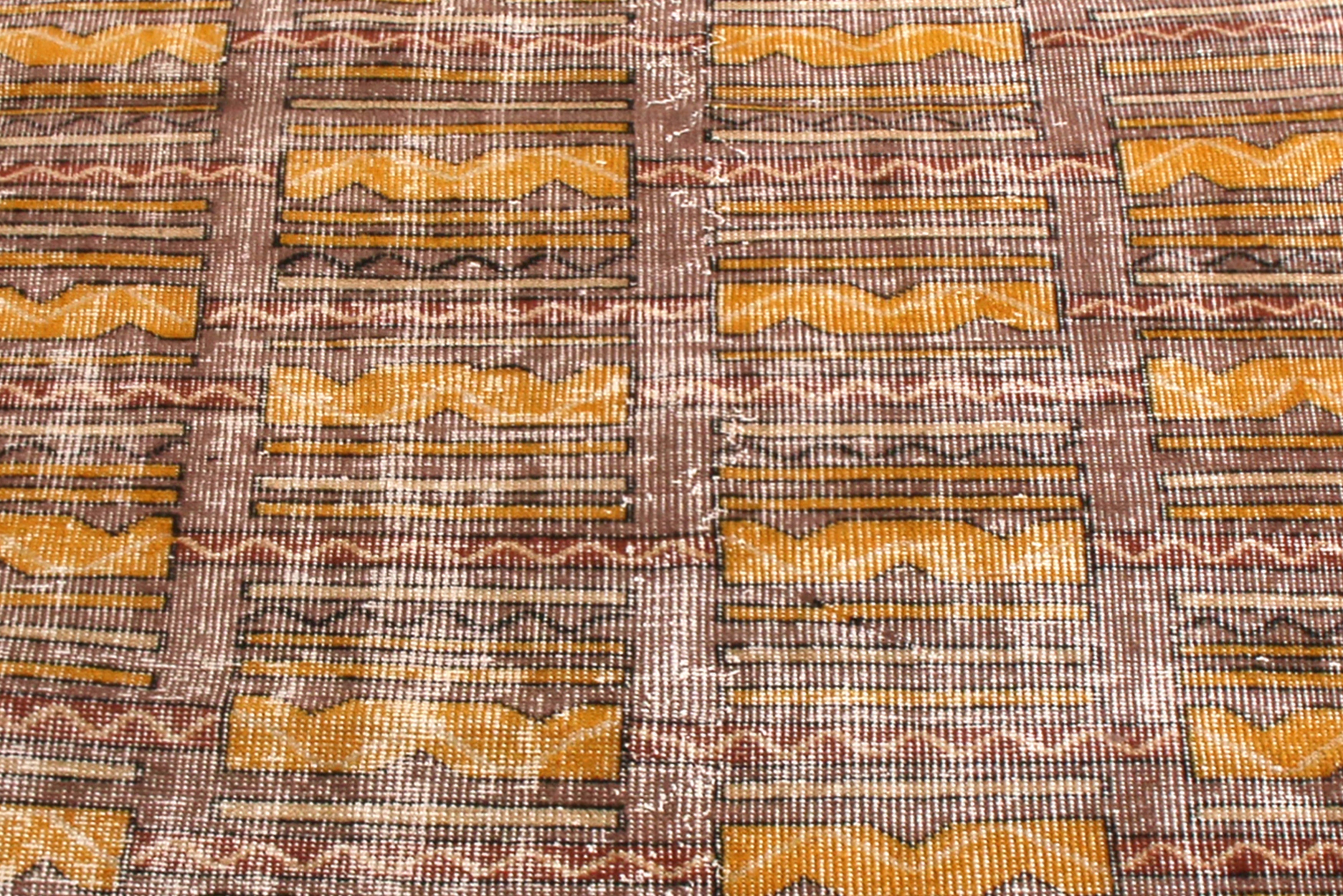 Nicky Kehoe - Brown & Gold Geometric Rug 3’5 x 6’