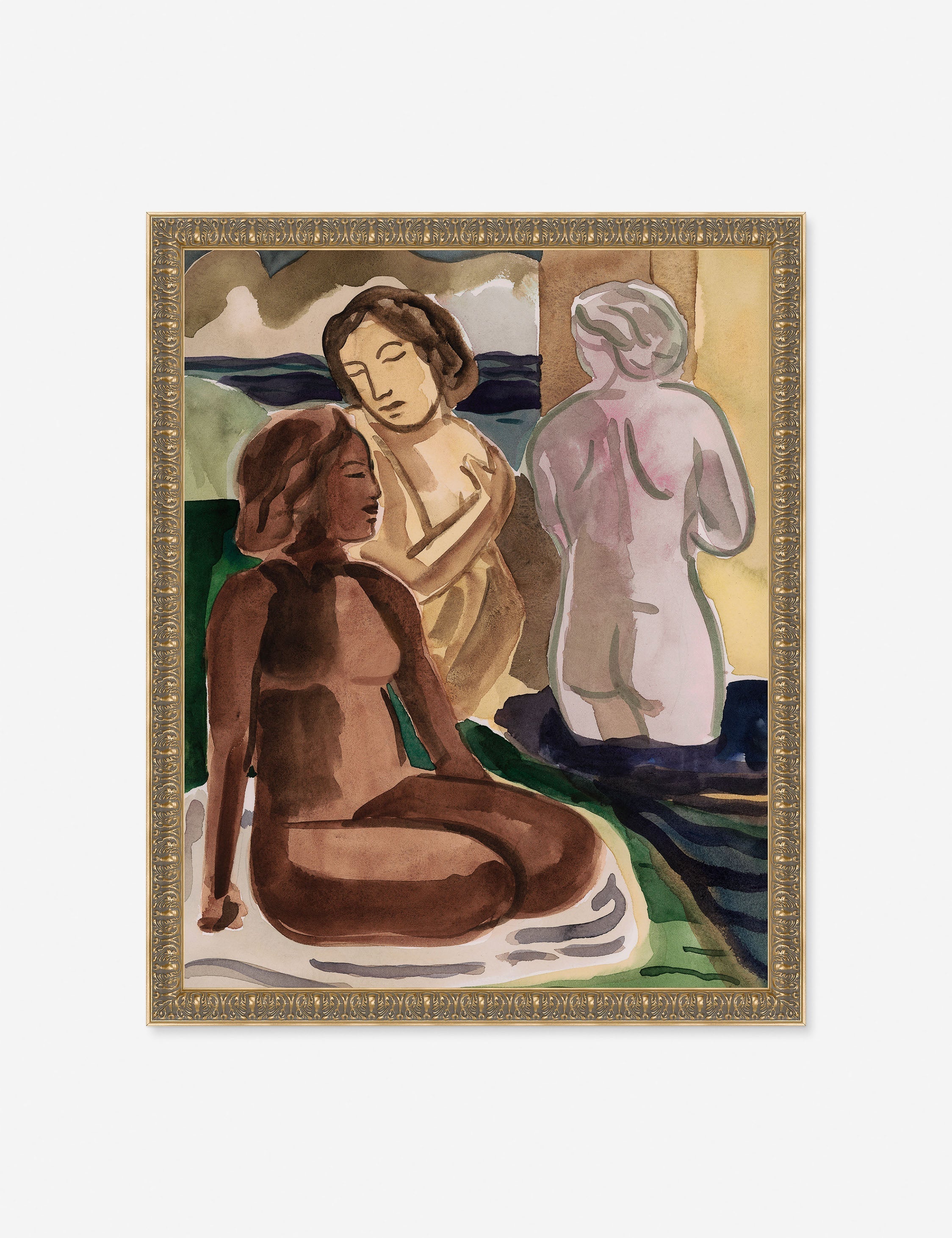 Lulu and Georgia - Coastal Bathers Wall Art by David Erickson