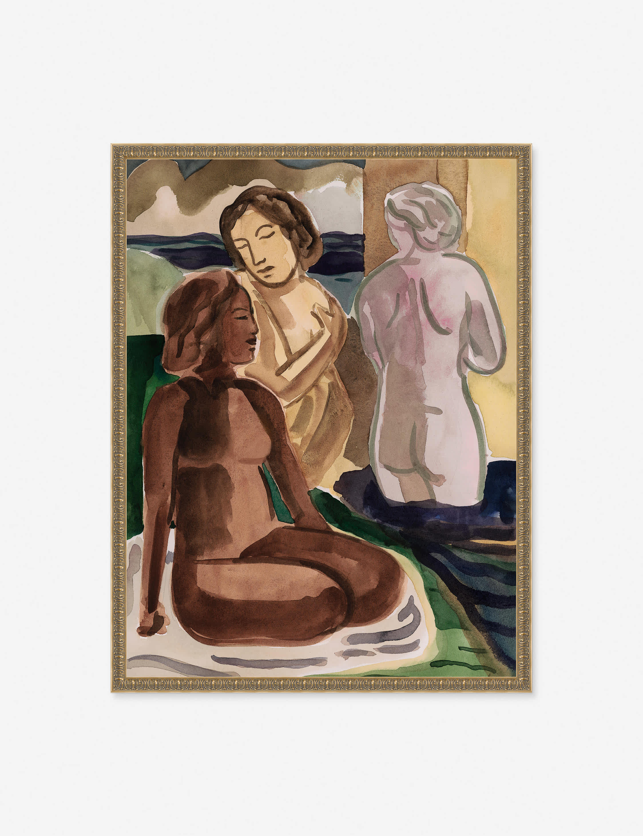 Lulu and Georgia - Coastal Bathers Wall Art by David Erickson