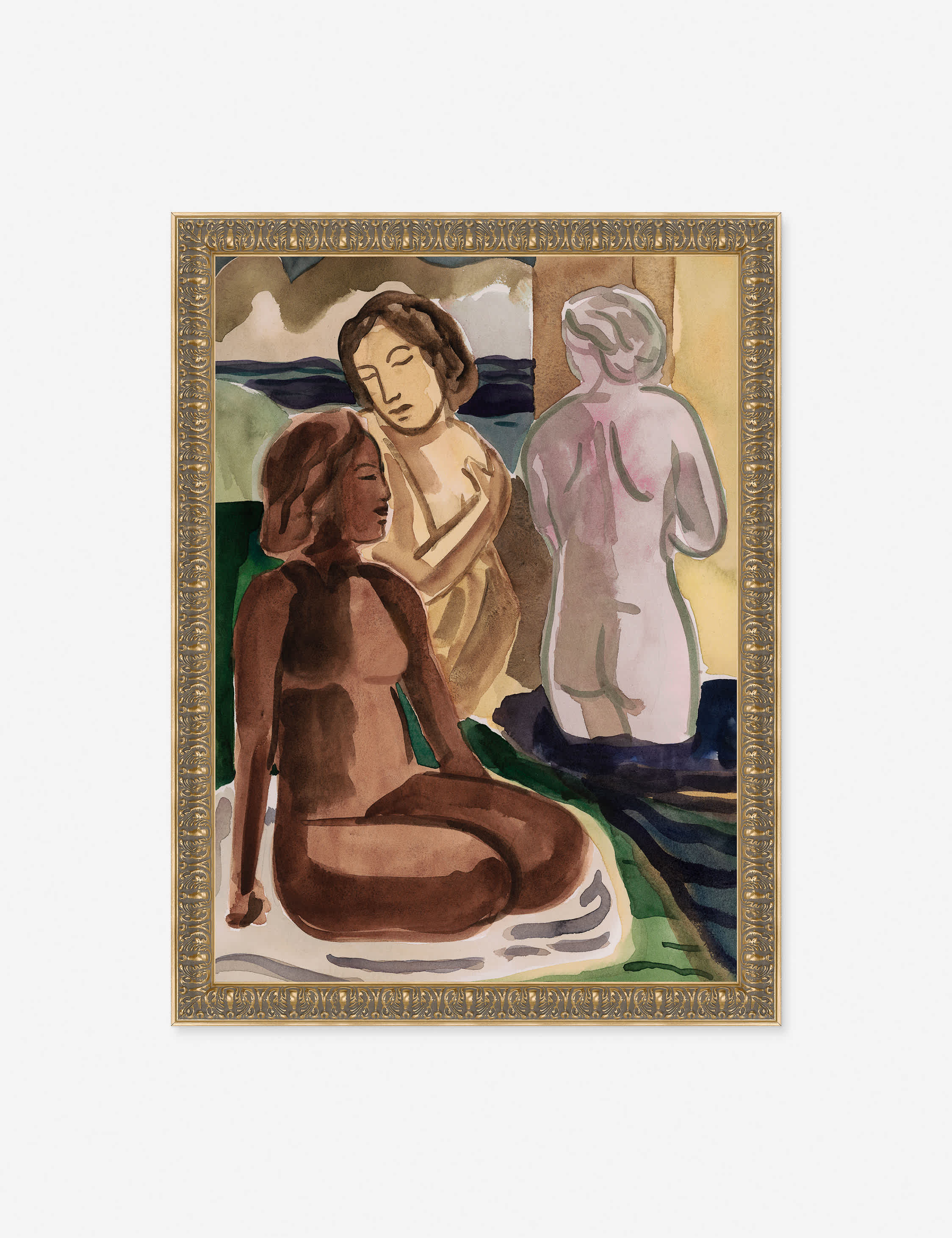 Lulu and Georgia - Coastal Bathers Wall Art by David Erickson