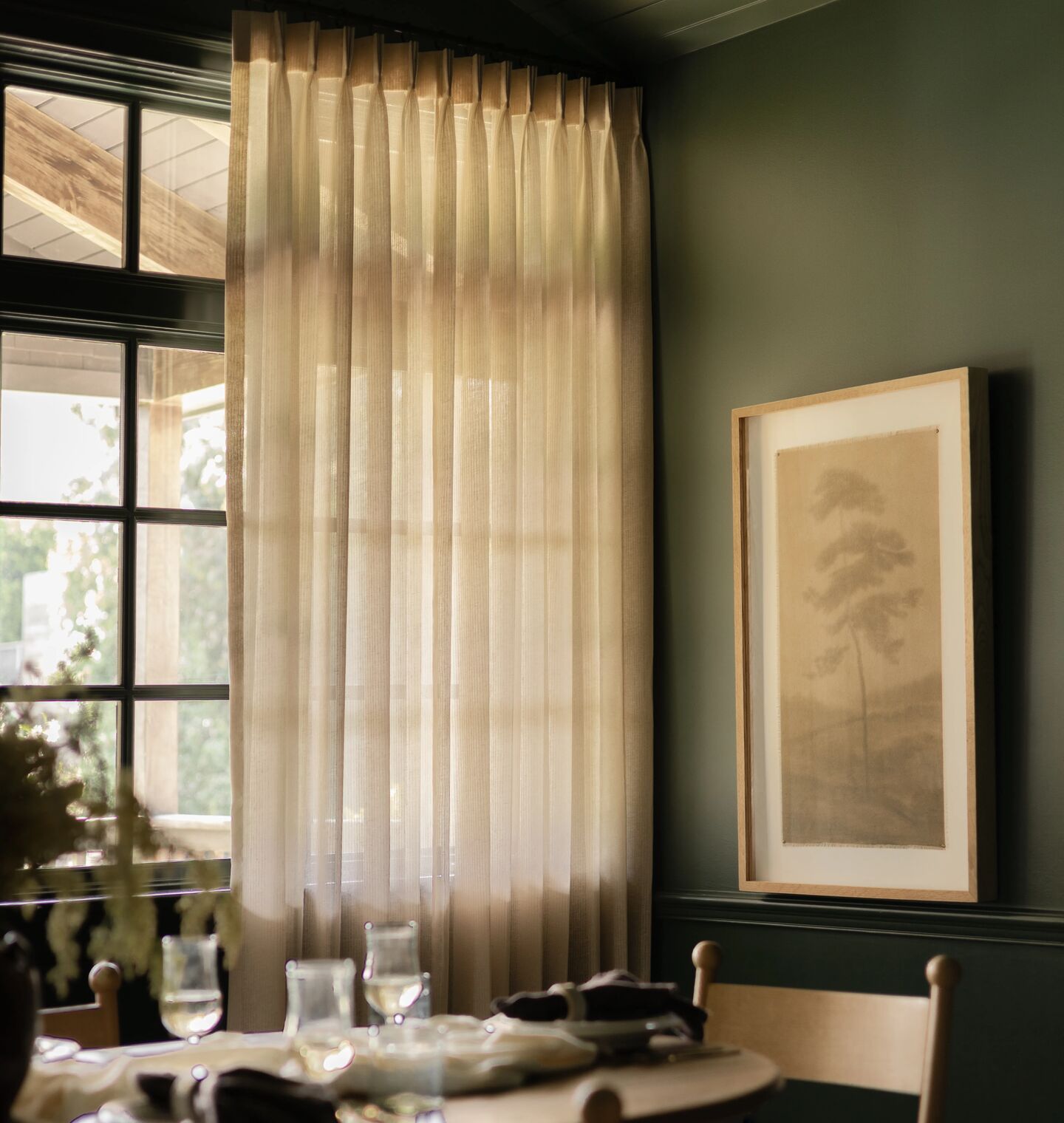 Amber Interiors - Triple Pinch Pleat Drapery & Hardware