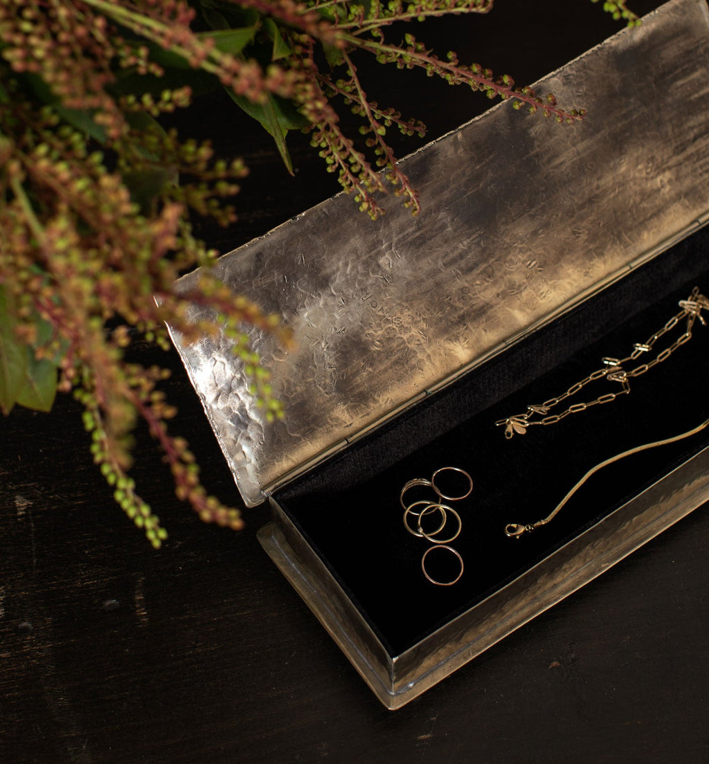 Amber Interiors - Hammered Silver Box