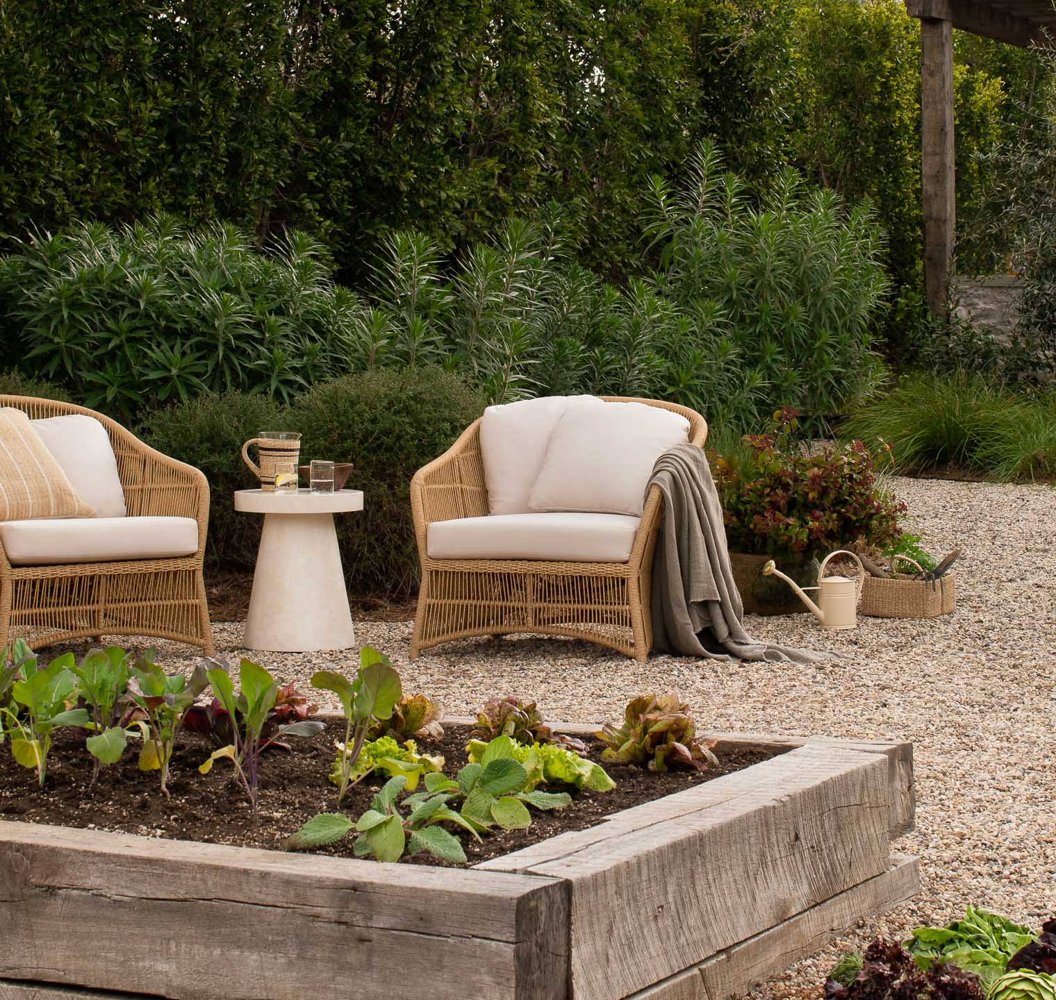 Amber Interiors - Foley Stone Outdoor Side Table