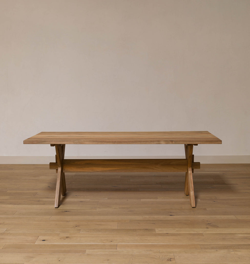 Amber Interiors - Long Teak Outdoor Dining Table
