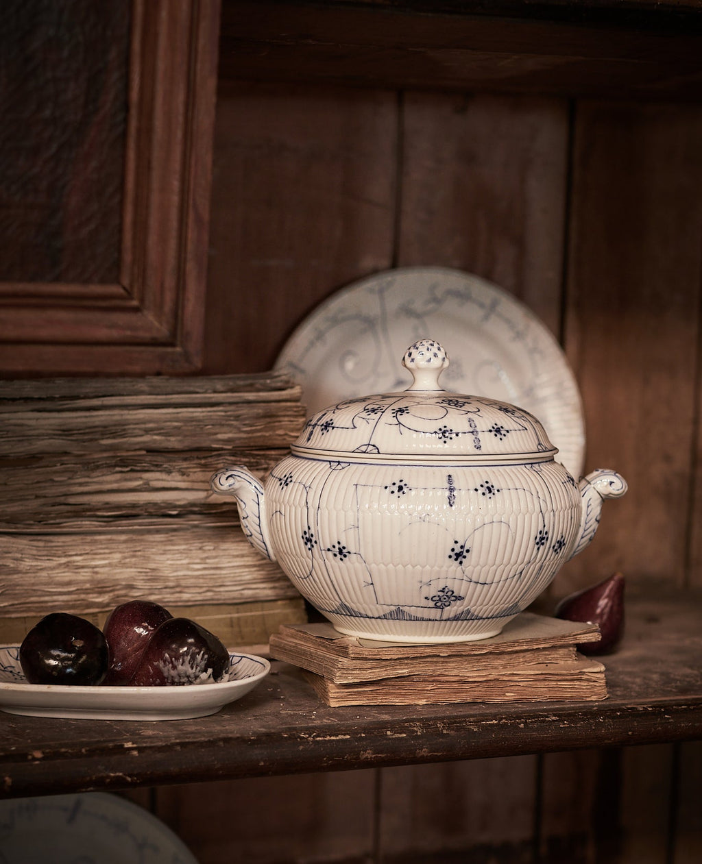 Olive Ateliers - Royal Boch Soup Server - Blue Floral