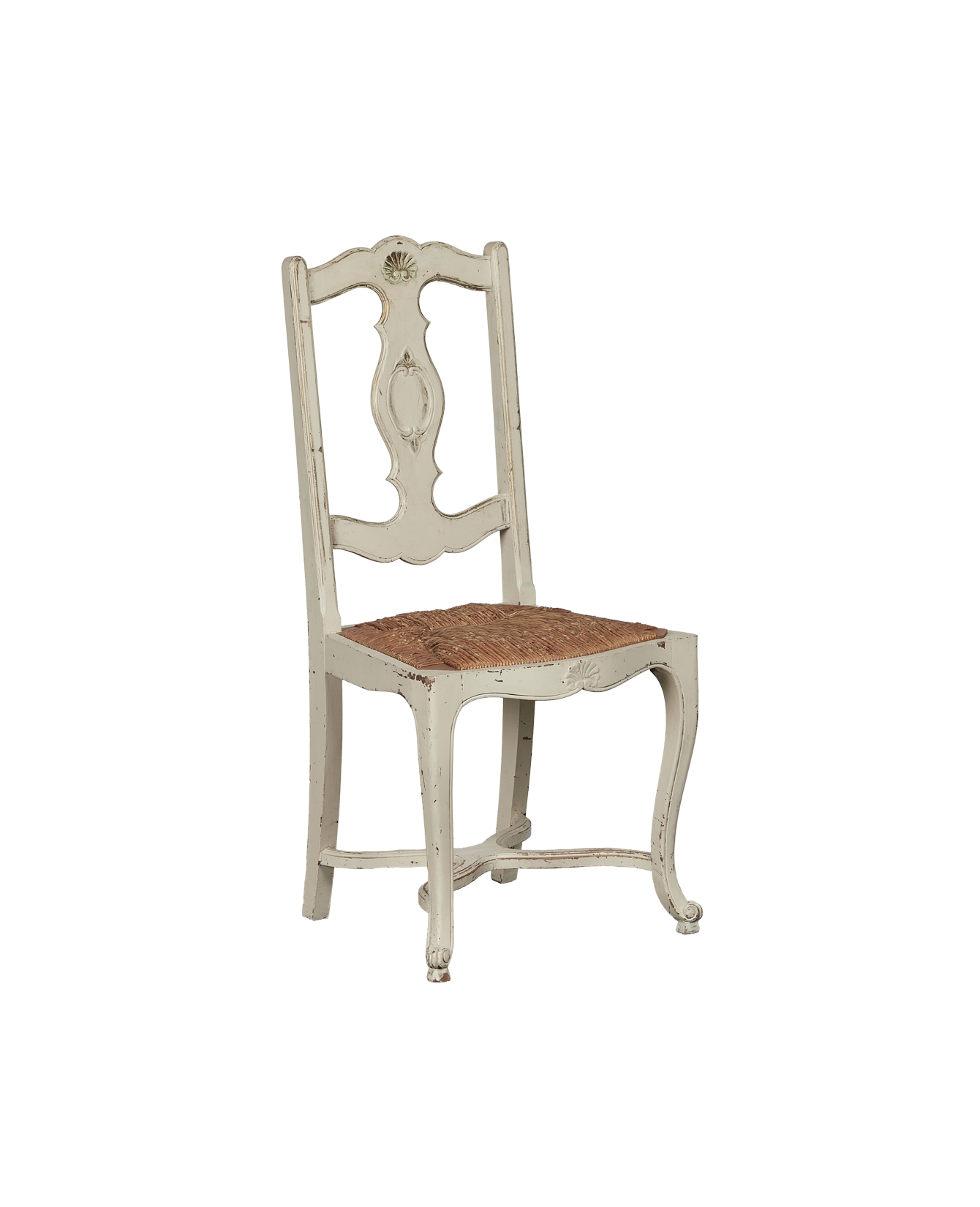 Olive Ateliers - Painted Rush Chair - Embossed Shell