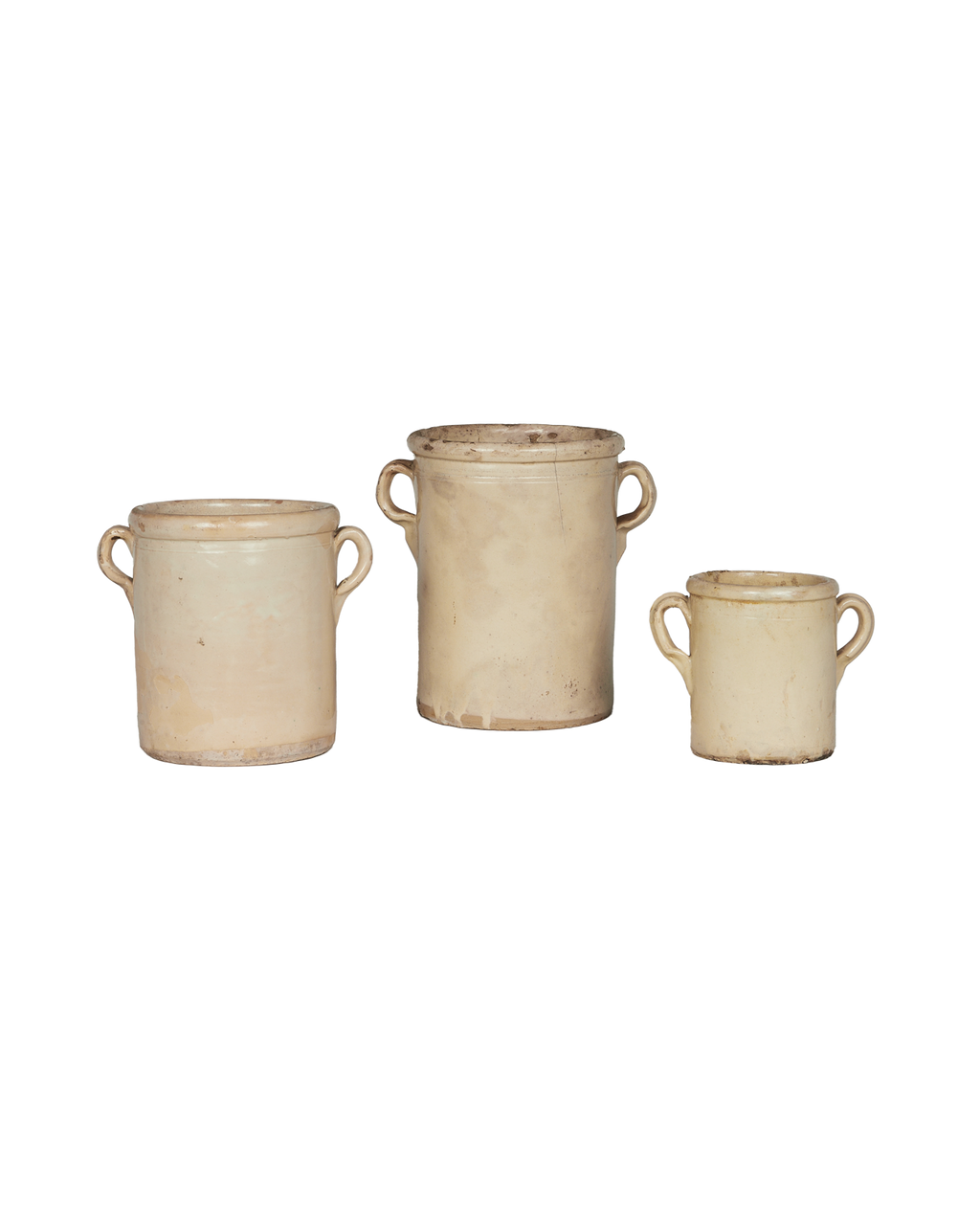 Olive Ateliers - Puglia Handle Jar - Avorio Glaze