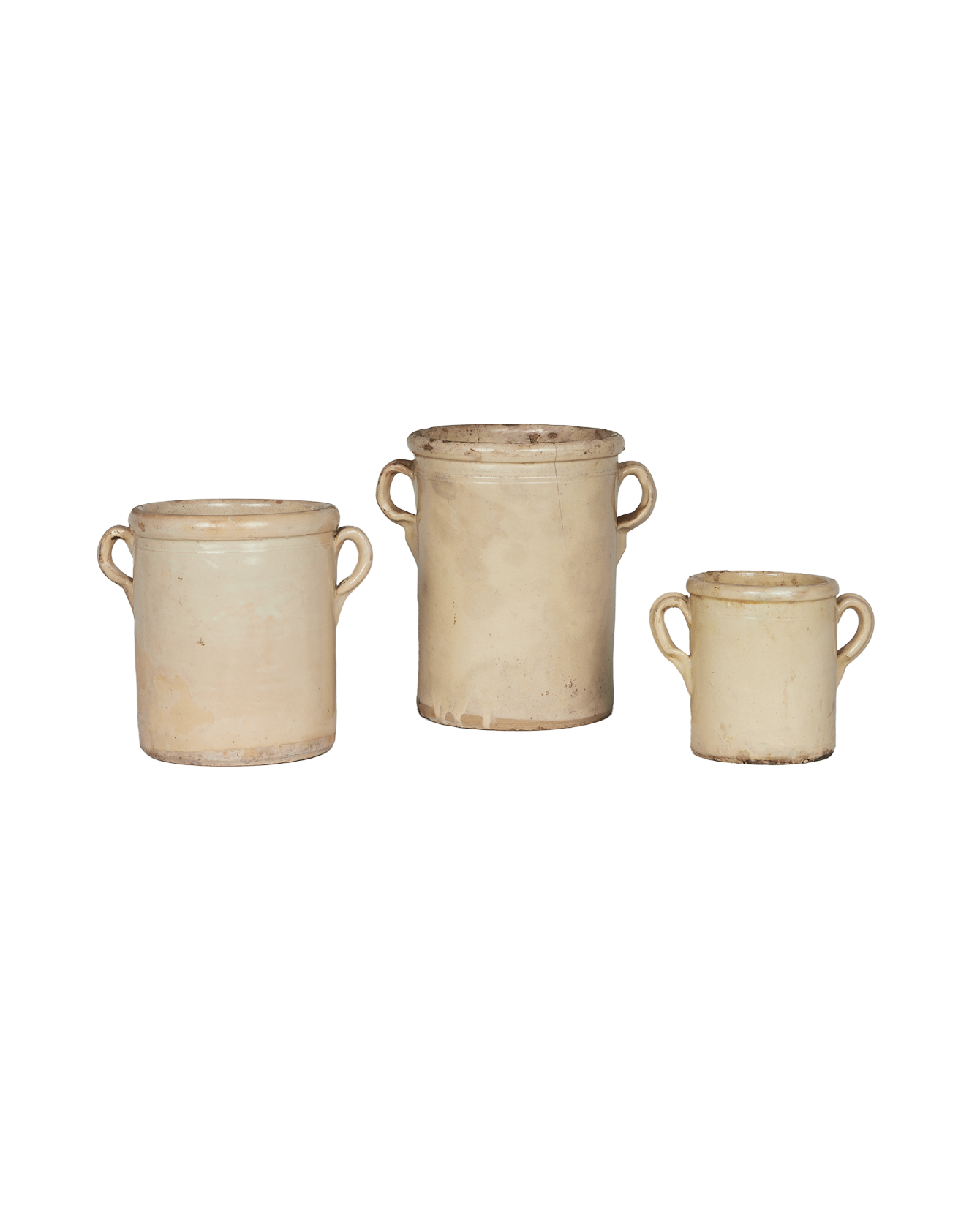 Olive Ateliers - Puglia Handle Jar - Avorio Glaze