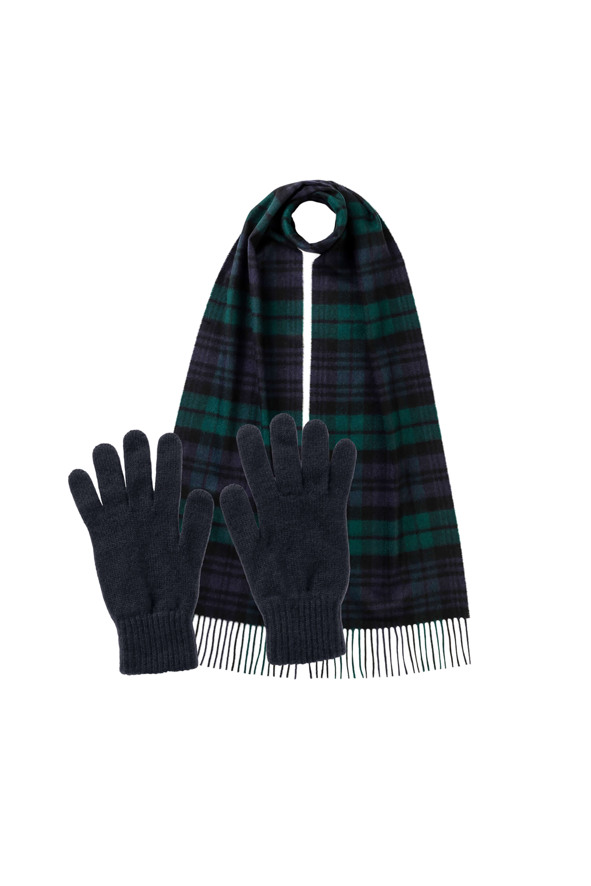 Johnstons of Elgin - Men's Black Watch Cashmere Accessories Gift Set