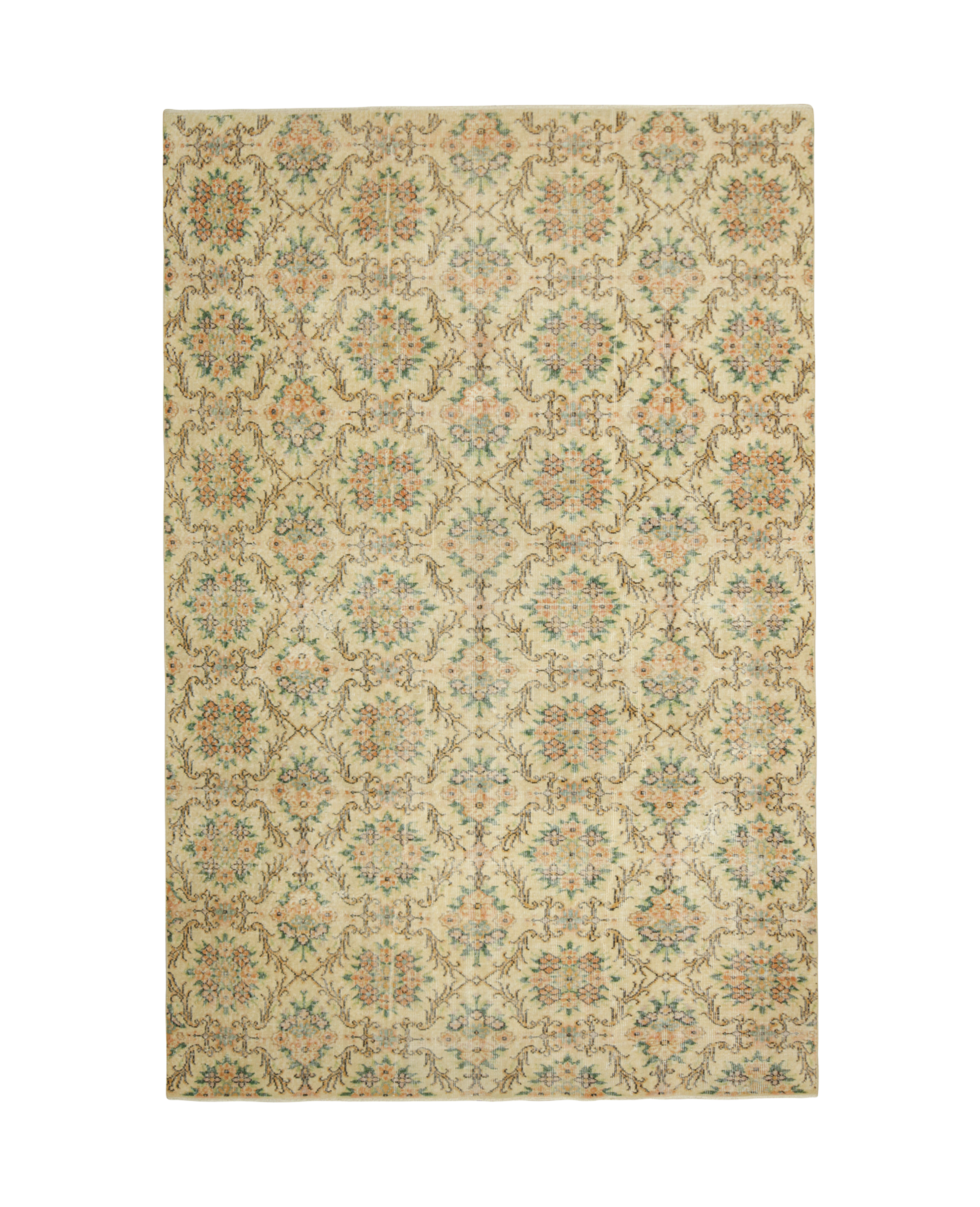 Olive Ateliers - Zeki Müren Rug - Golden - Beige Floral