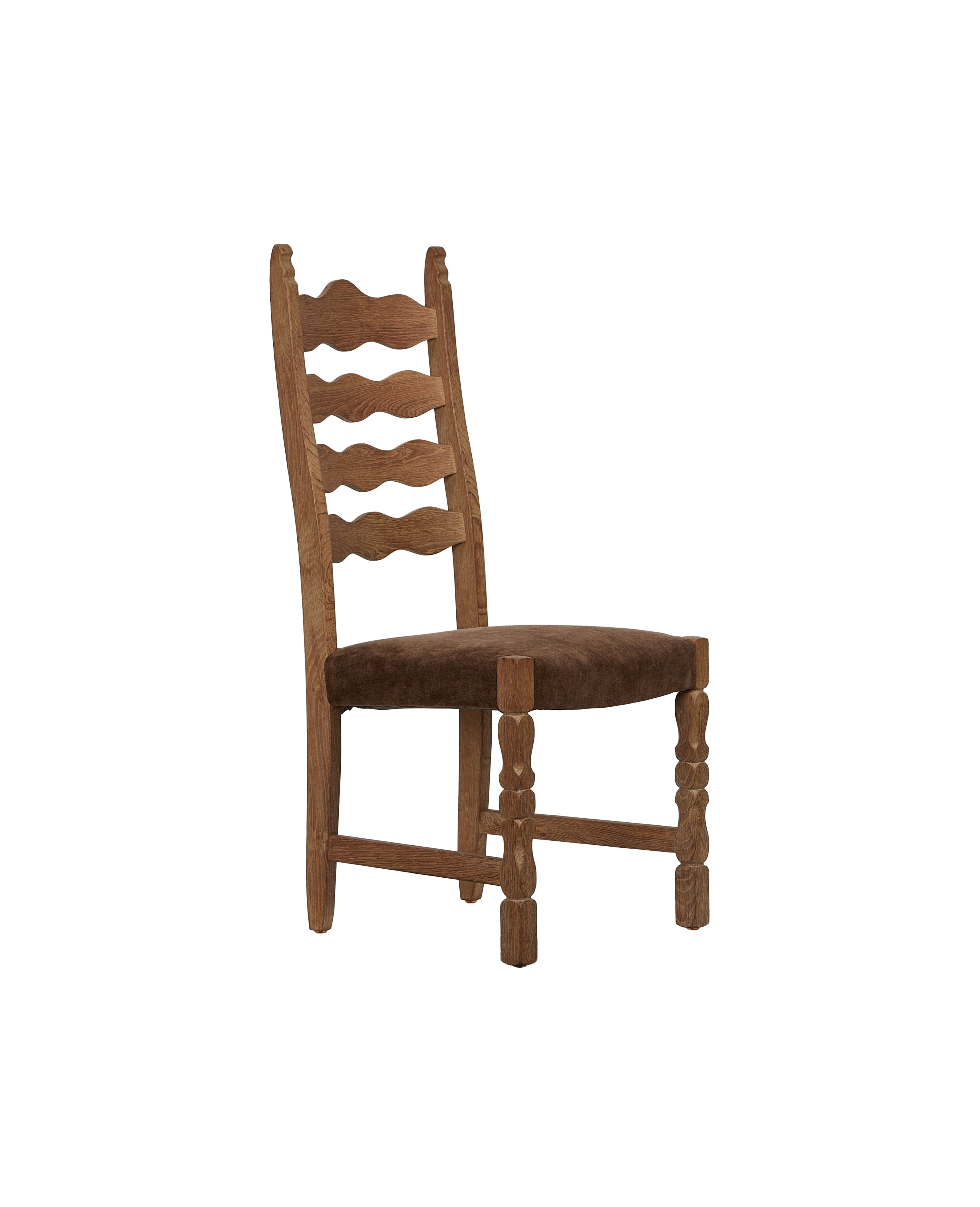 Olive Ateliers - Henning Chair - Scallop Chocolate Suede