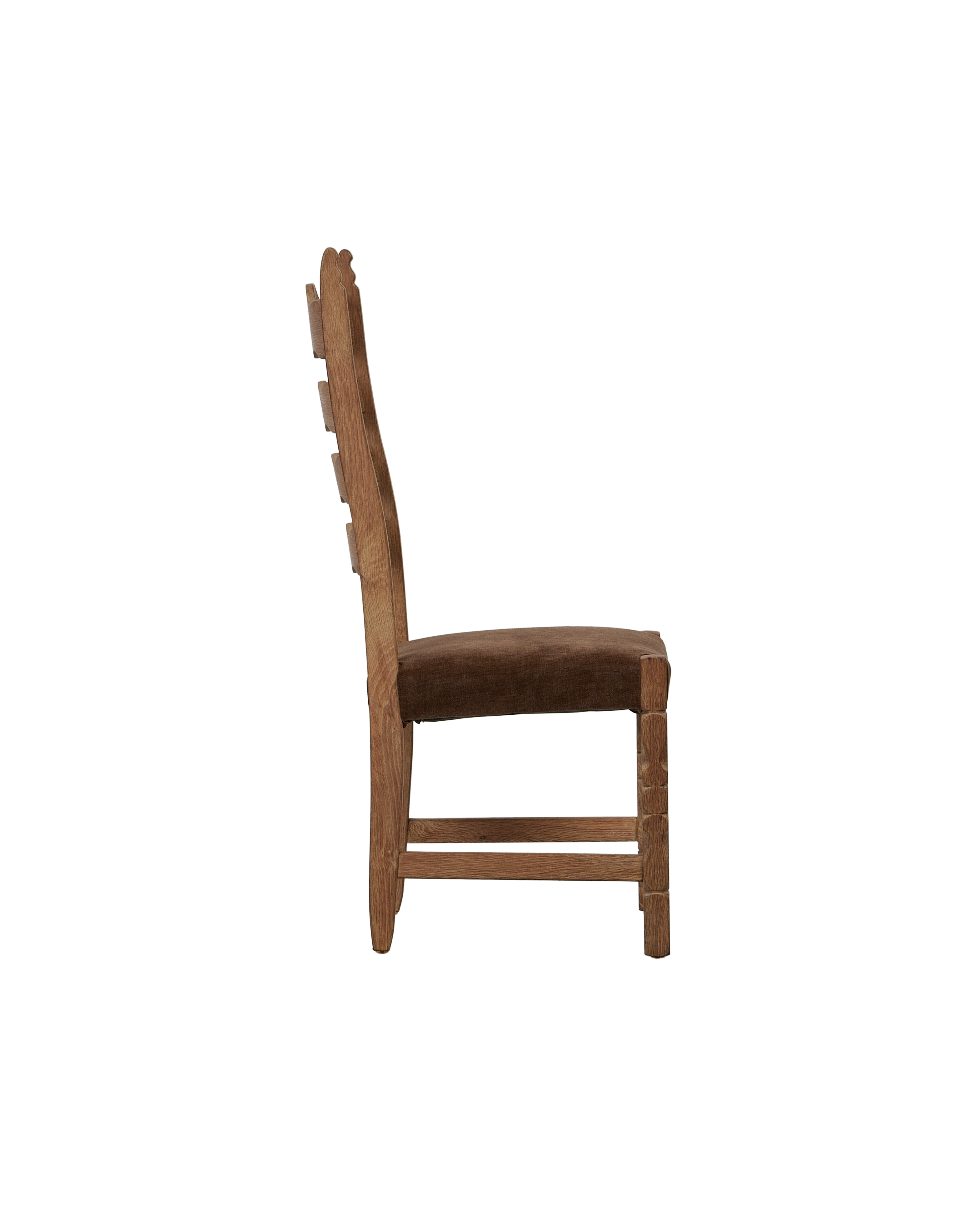 Olive Ateliers - Henning Chair - Scallop Chocolate Suede