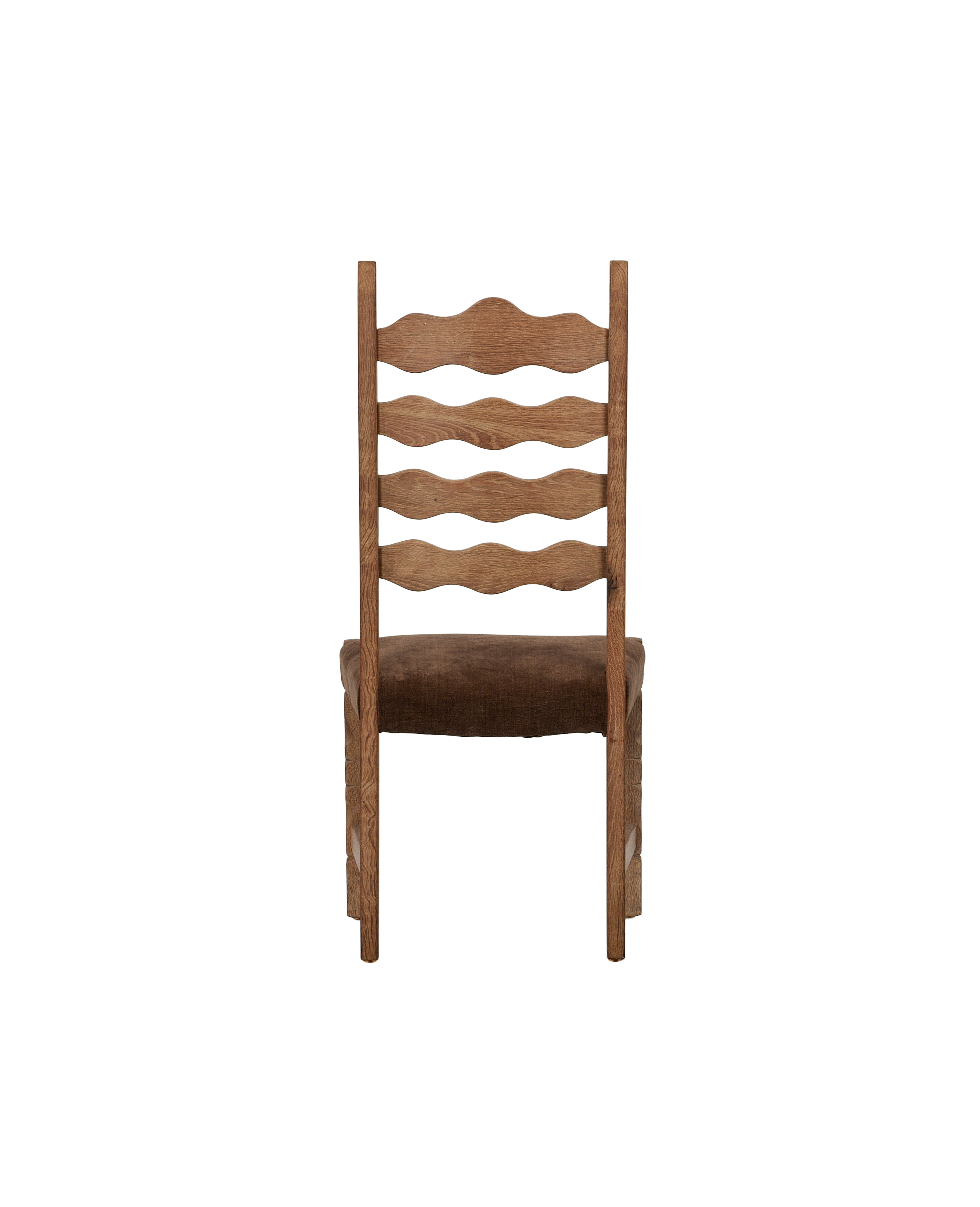 Olive Ateliers - Henning Chair - Scallop Chocolate Suede