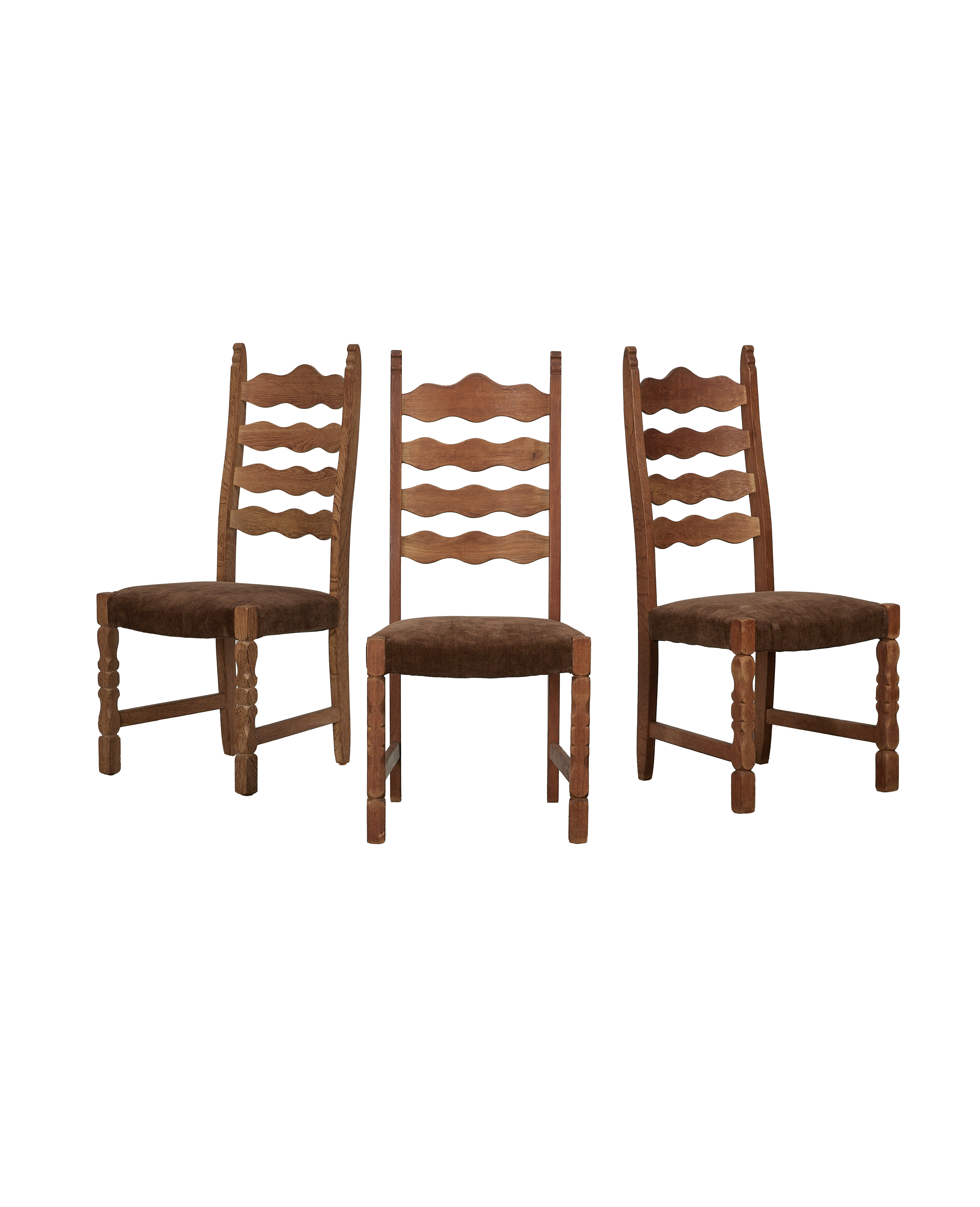 Olive Ateliers - Henning Chair - Scallop Chocolate Suede