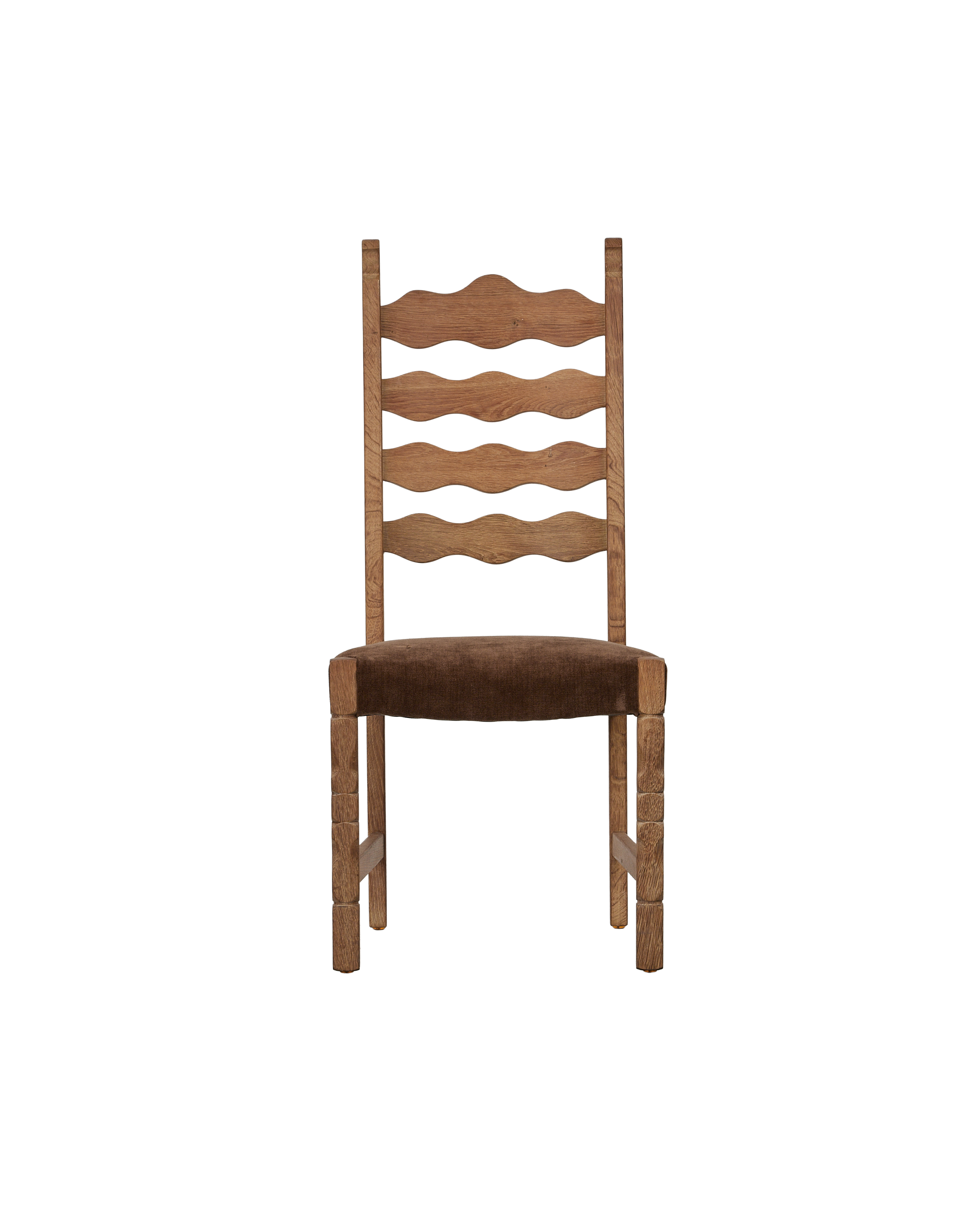 Olive Ateliers - Henning Chair - Scallop Chocolate Suede